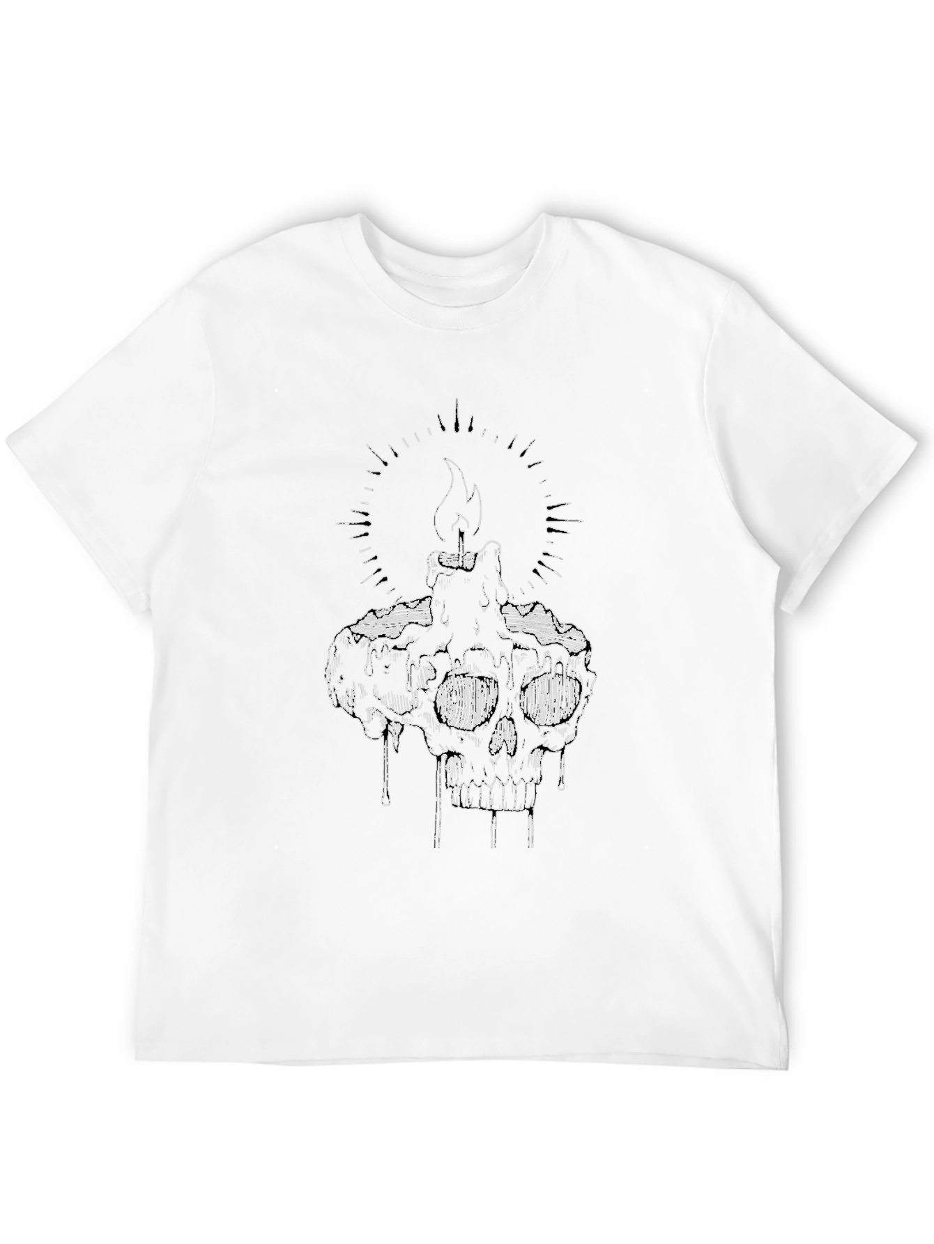 Skull Candle Graphic Tee - Mens Black T-Shirt