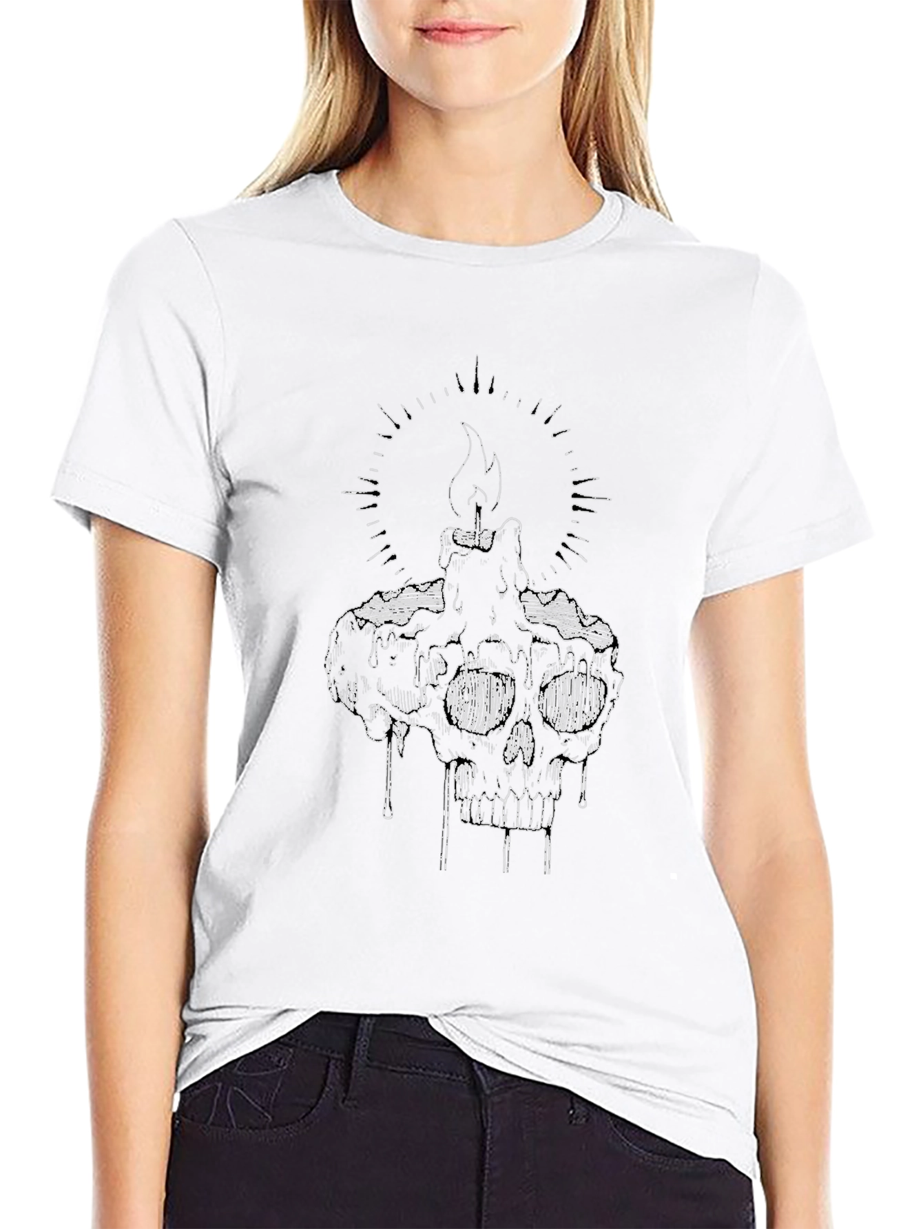 Skull Candle Graphic Tee - Mens Black T-Shirt