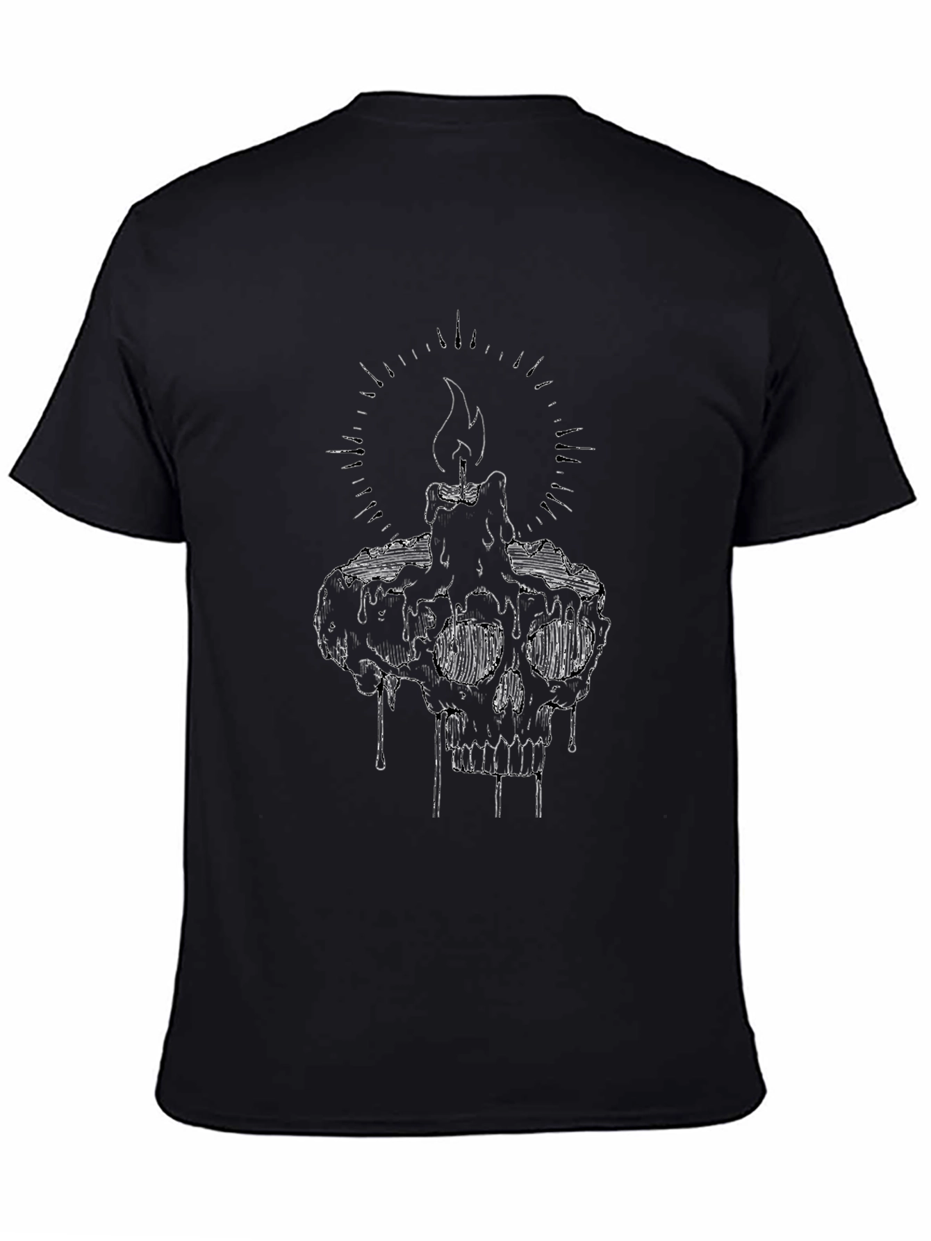 Skull Candle Graphic Tee - Mens Black T-Shirt