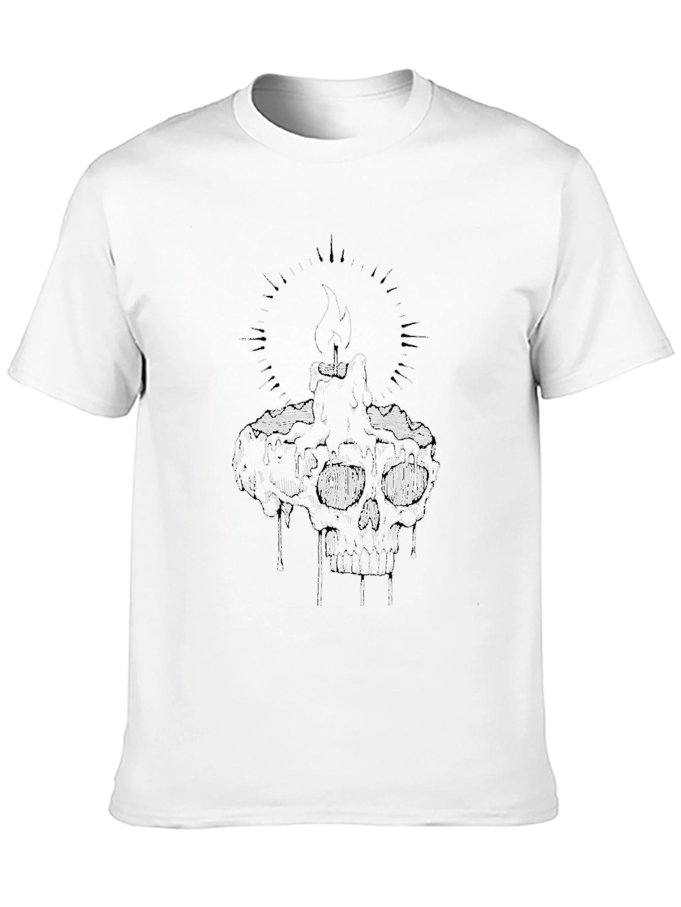Skull Candle Graphic Tee - Mens Black T-Shirt