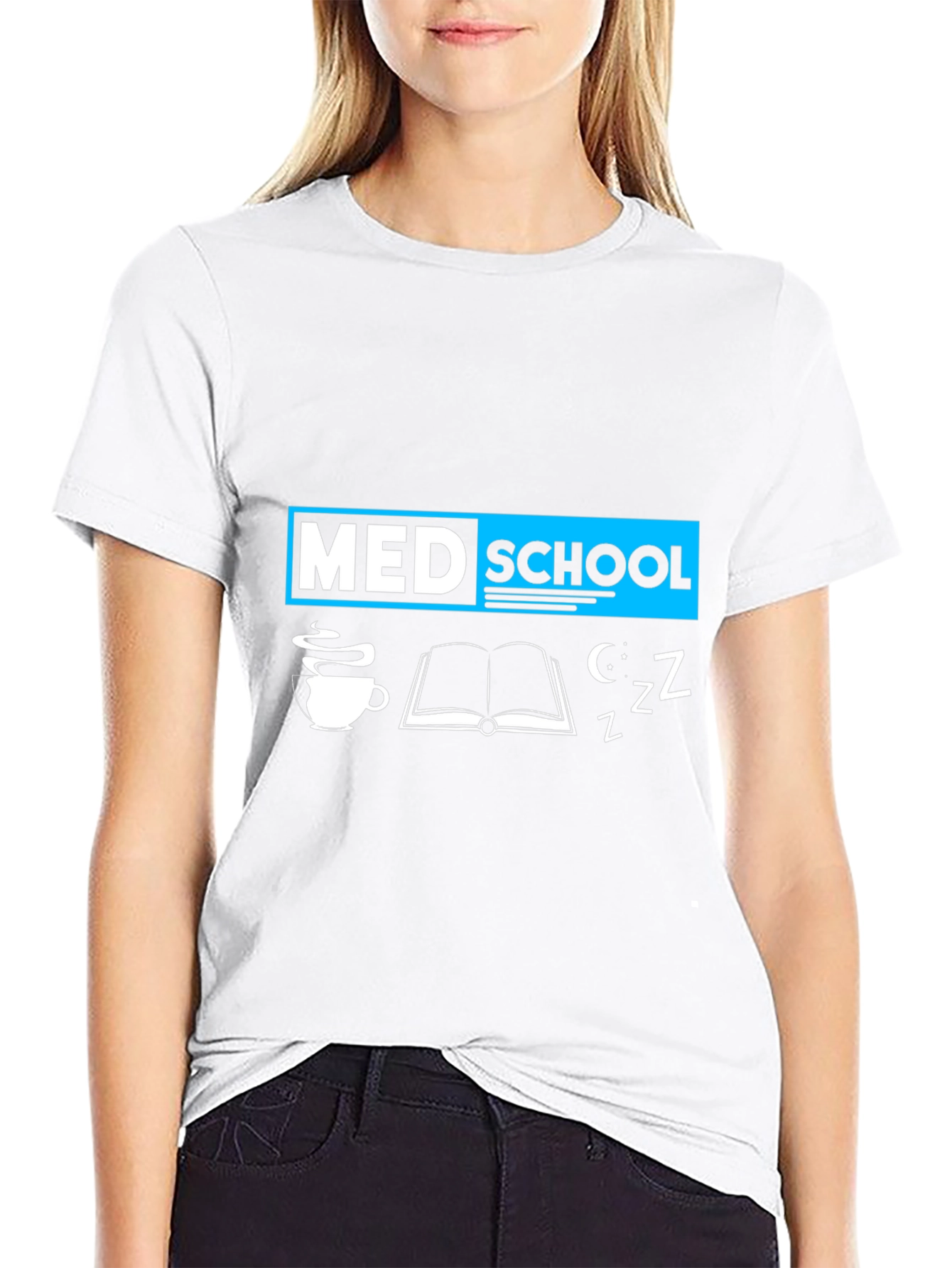 Med School T-Shirt: Coffee Books and Zzzs
