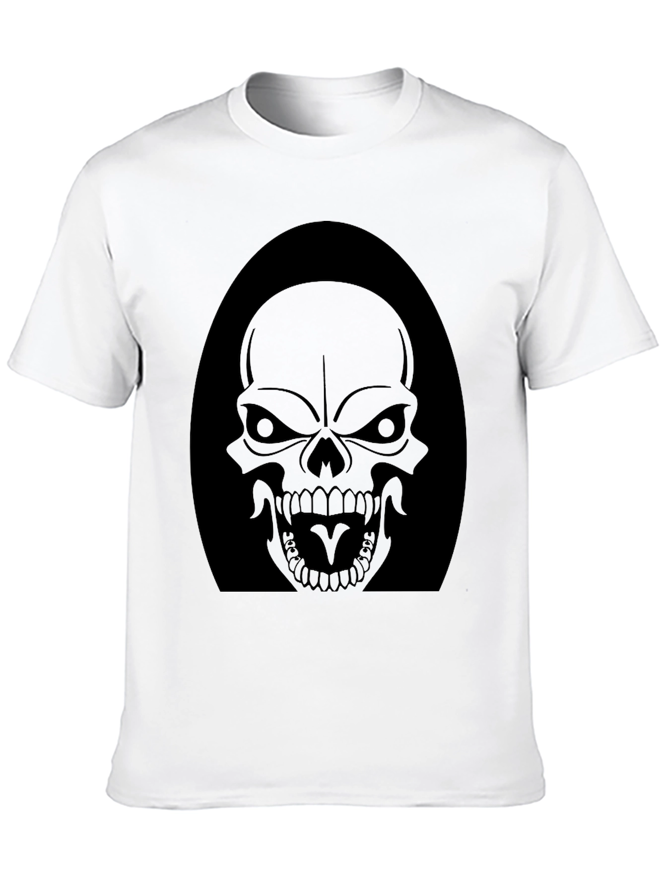 Black Skull Graphic Tee - Dark Reaper Design