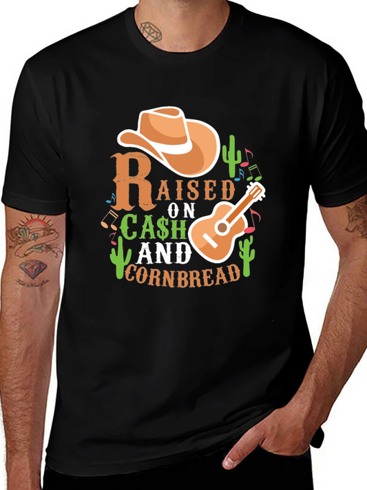 Raised on Cash and Cornbread T-Shirt - Country Style Tee