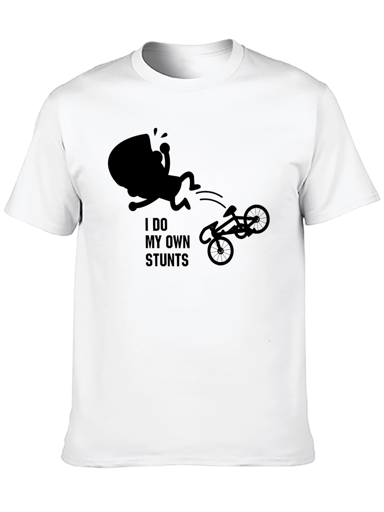 I Do My Own Stunts Black Graphic Tee