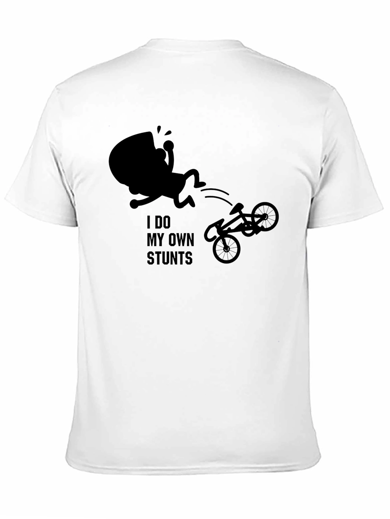 I Do My Own Stunts Black Graphic Tee