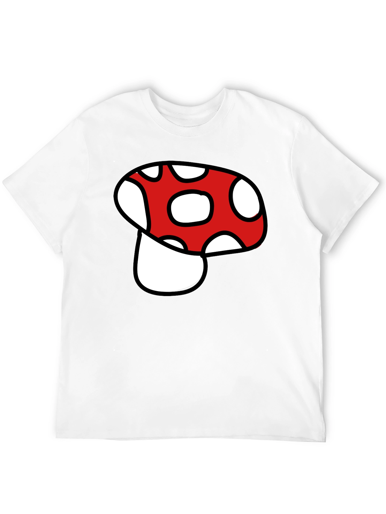 Mushroom Graphic Tee - Black Cotton Blend