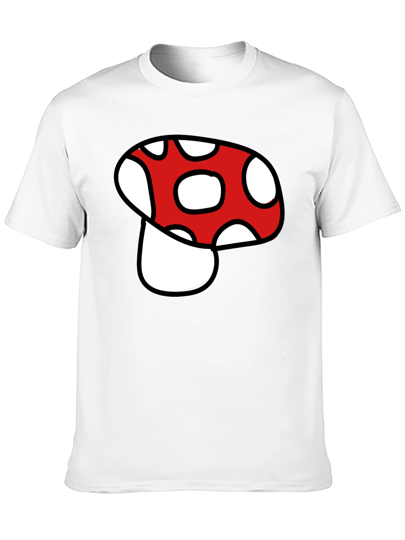 Mushroom Graphic Tee - Black Cotton Blend