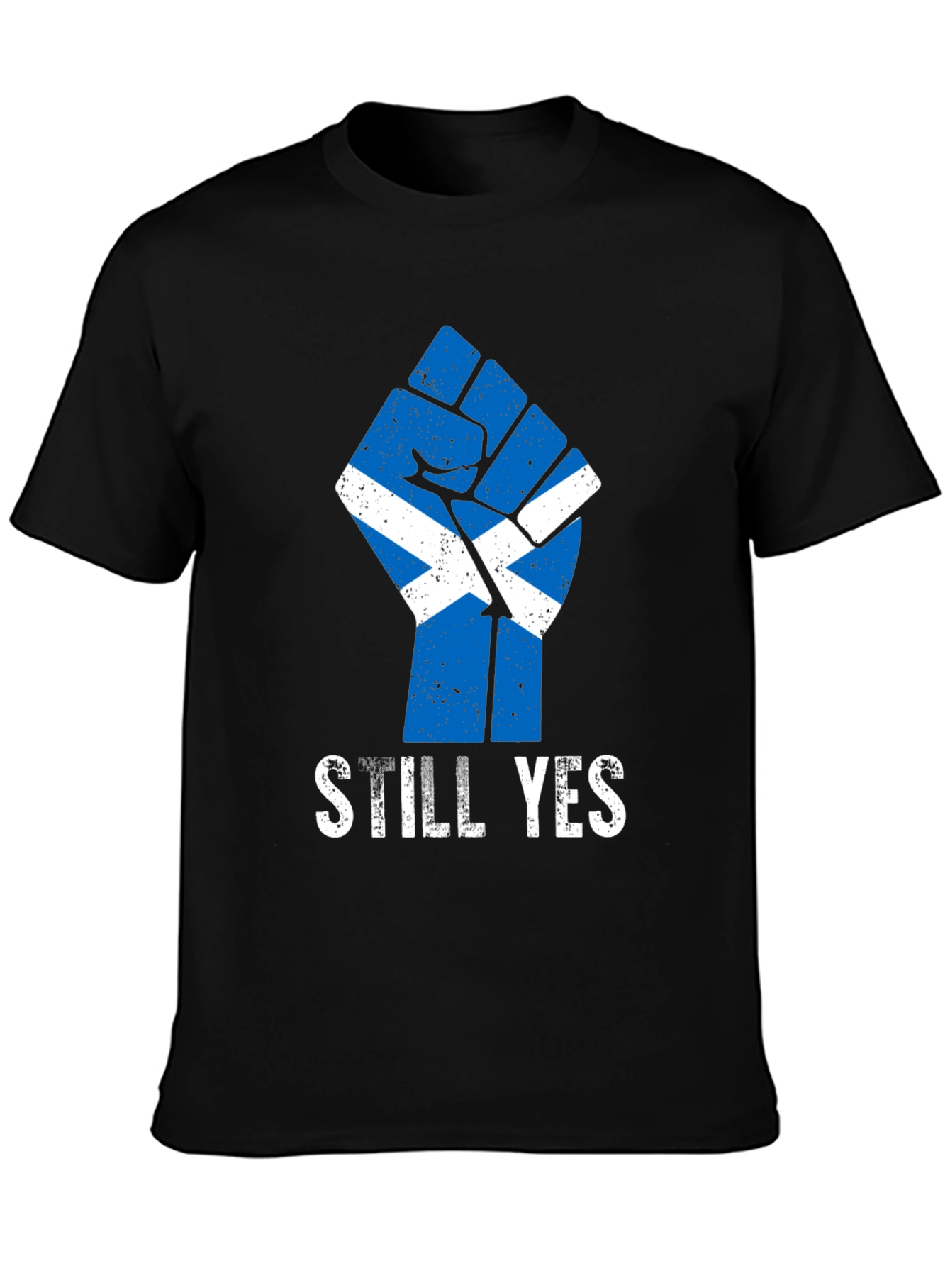 Scottish Independence Still Yes Fist Black T-Shirt