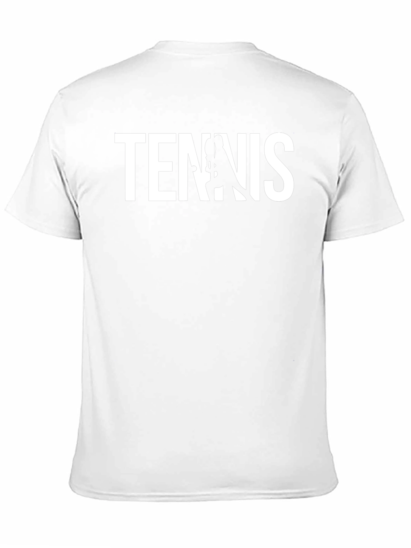 Tennis Player Graphic Tee - Black Cotton
