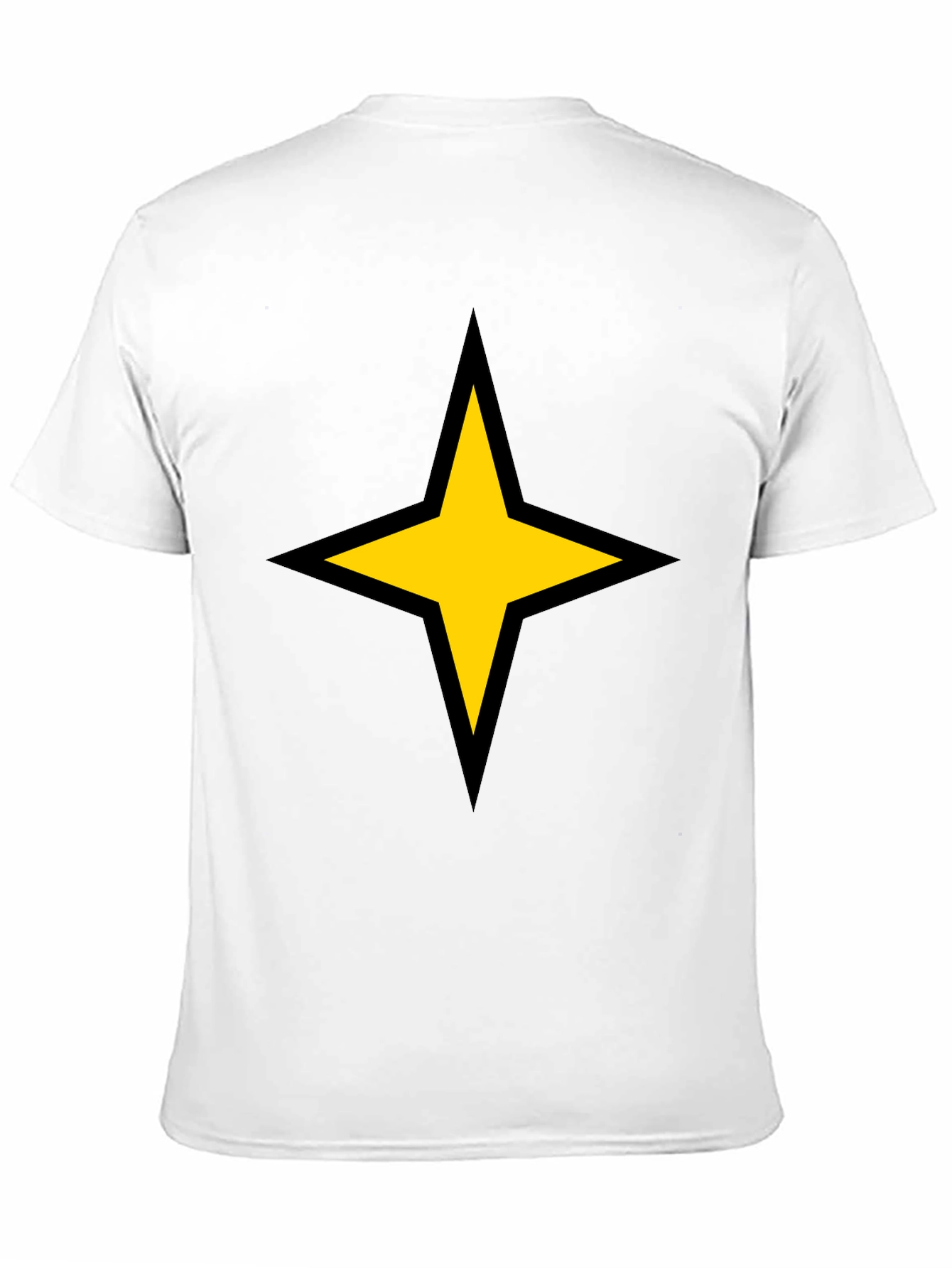 Bold Star Graphic Tee - Black Cotton Blend