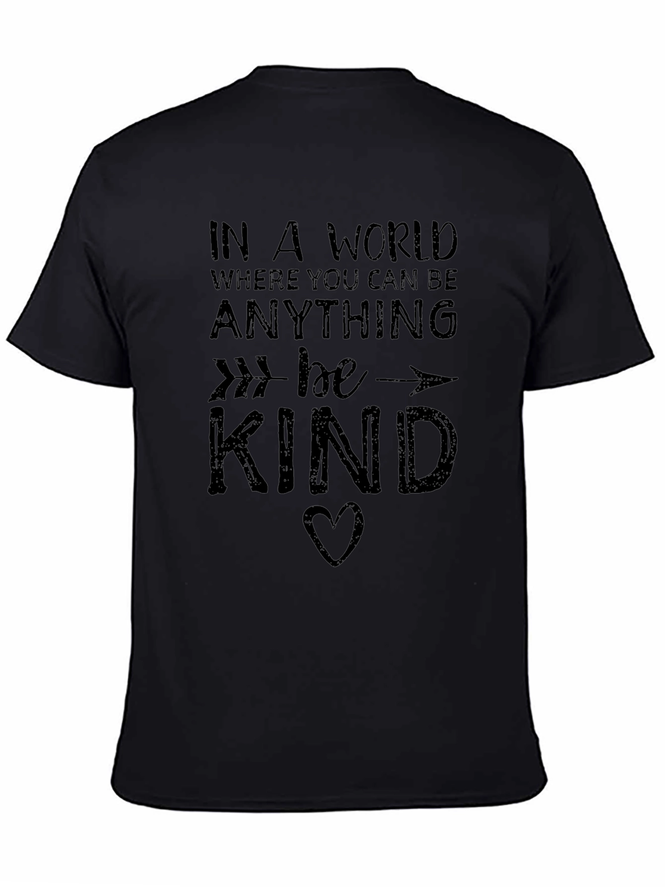 Be Kind Graphic Tee - Black Cotton T-Shirt
