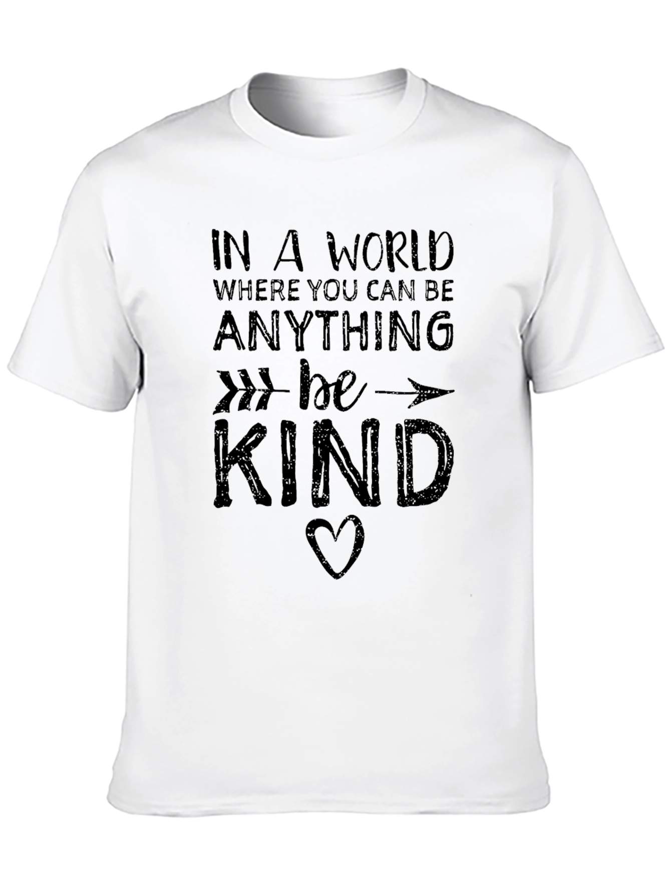 Be Kind Graphic Tee - Black Cotton T-Shirt