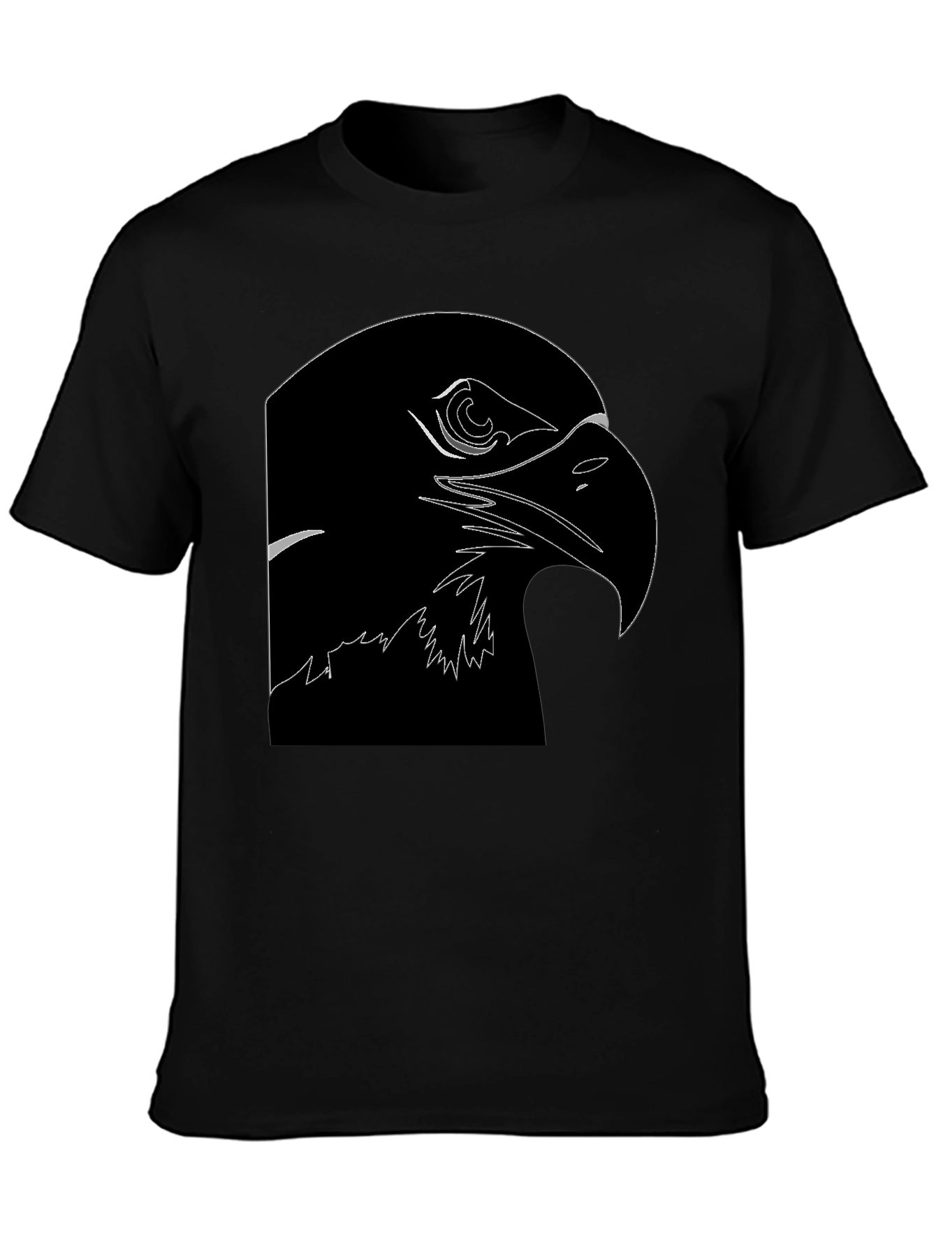 Eagle Outline Black T-Shirt