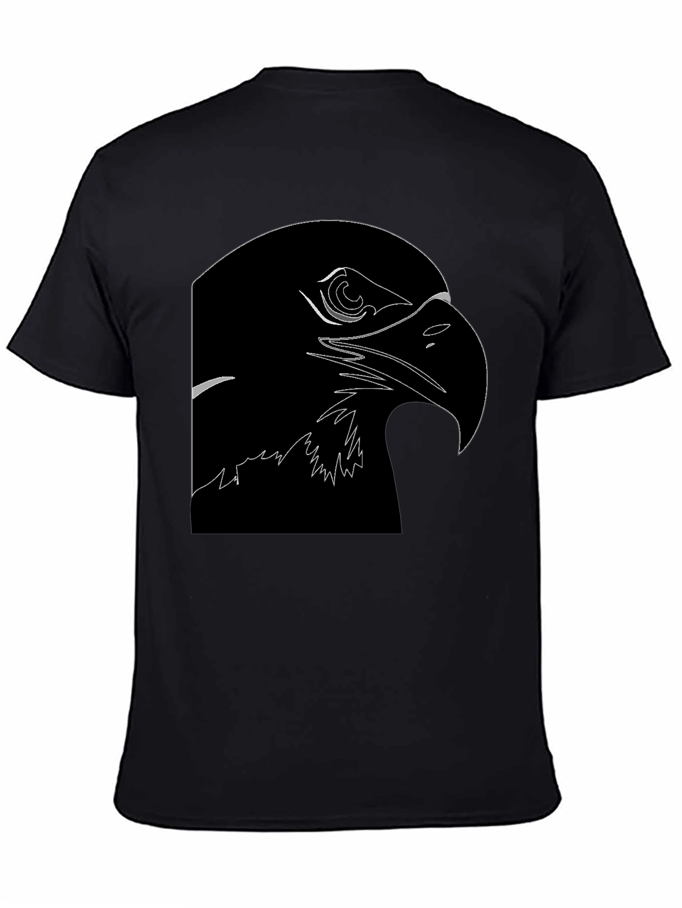 Eagle Outline Black T-Shirt