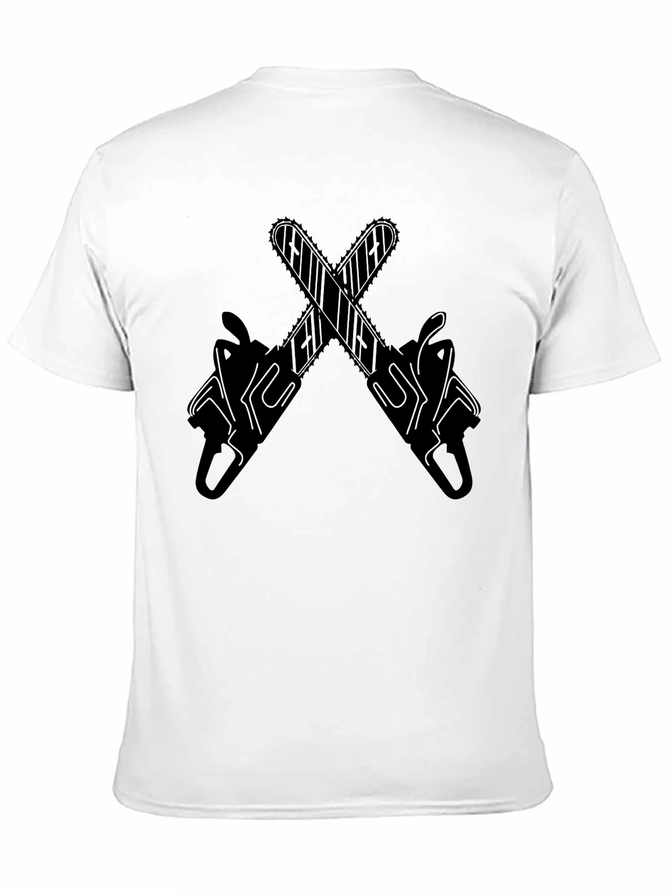 Chainsaw Graphic Tee - Bold Black Design