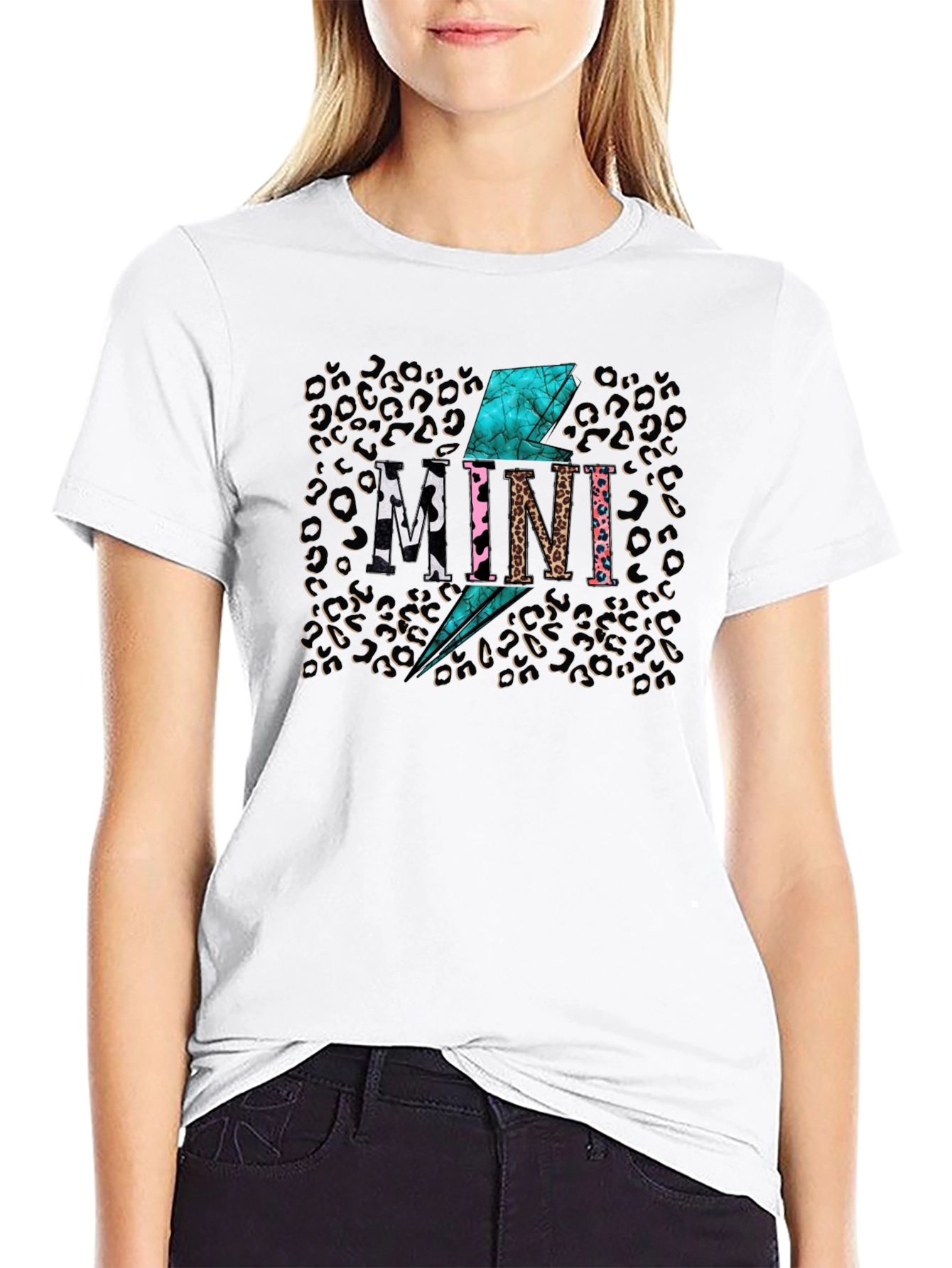 Stylish Leopard Print Mini T-Shirt