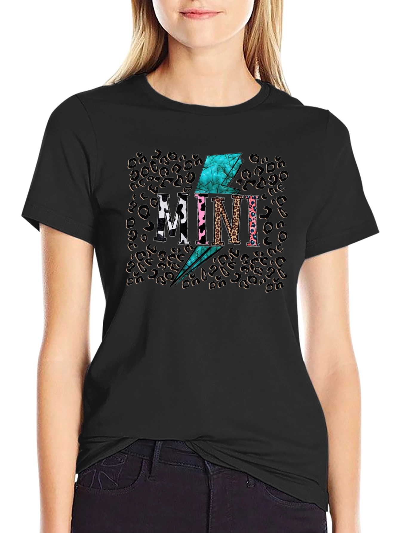 Stylish Leopard Print Mini T-Shirt