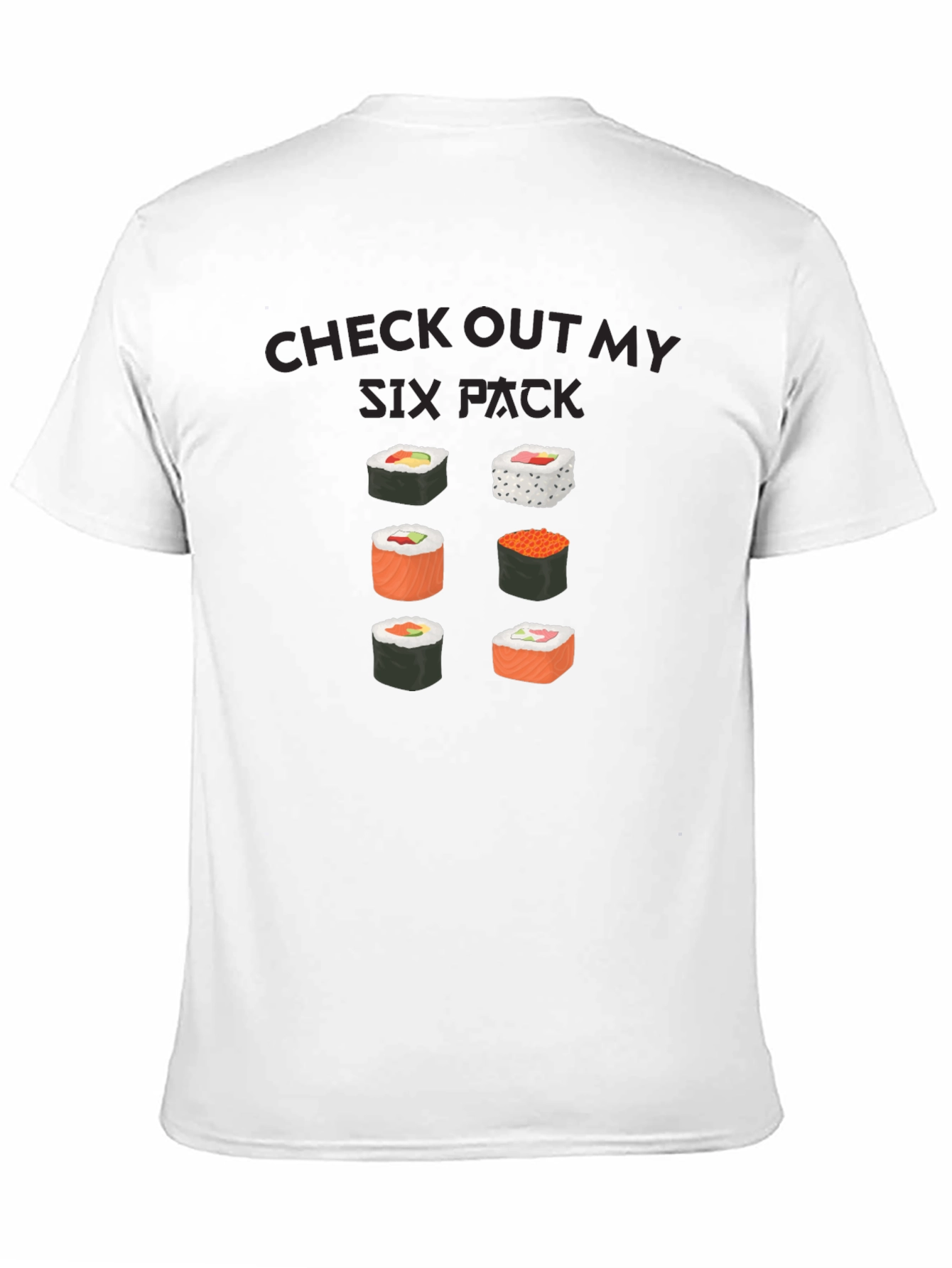 Sushi Six Pack T-Shirt - Funny Foodie Tee