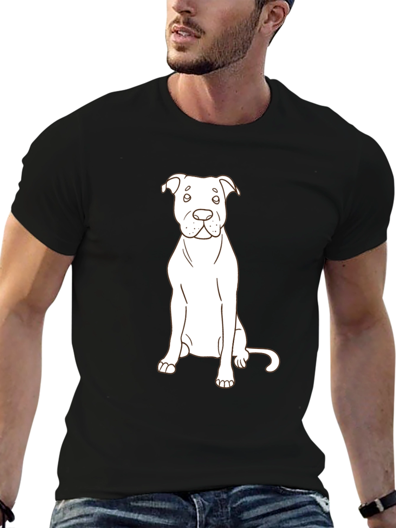 Dog Lovers Tee: Minimalist Pup Design