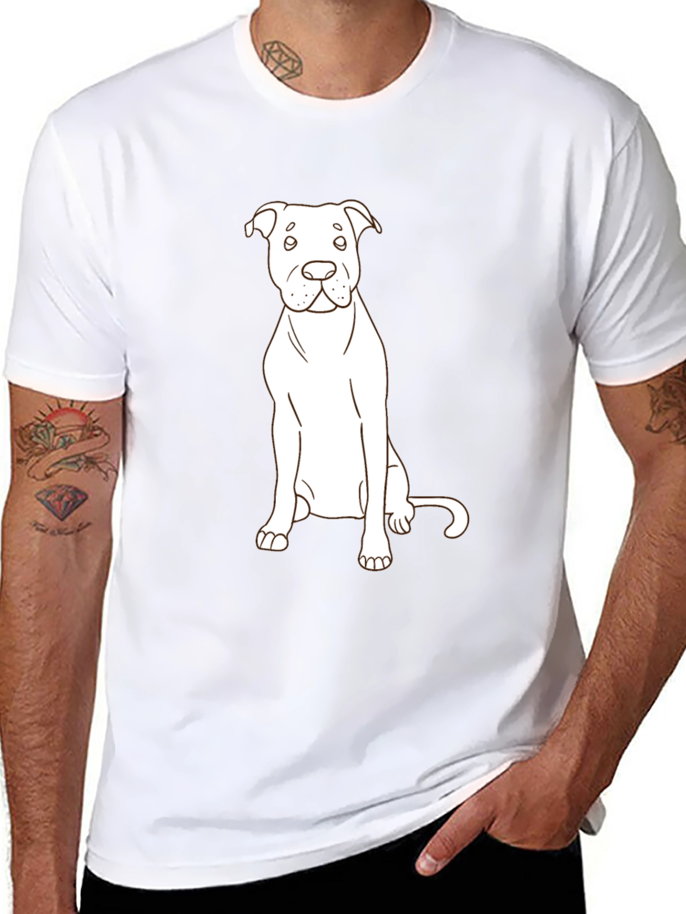 Dog Lovers Tee: Minimalist Pup Design