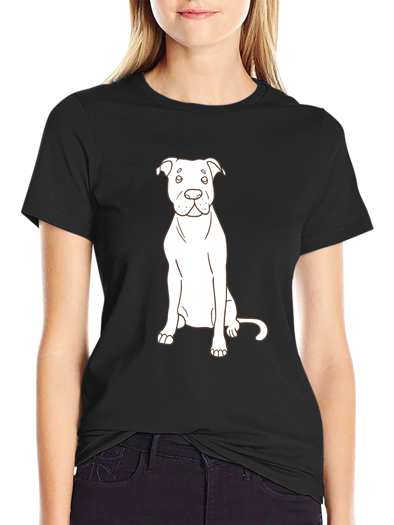 Dog Lovers Tee: Minimalist Pup Design