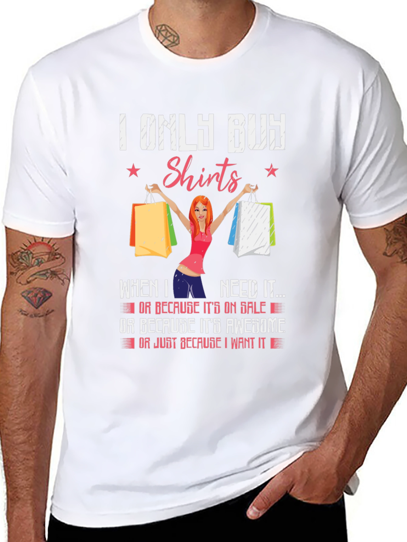 I Only Buy Shirts Funny Graphic Tee