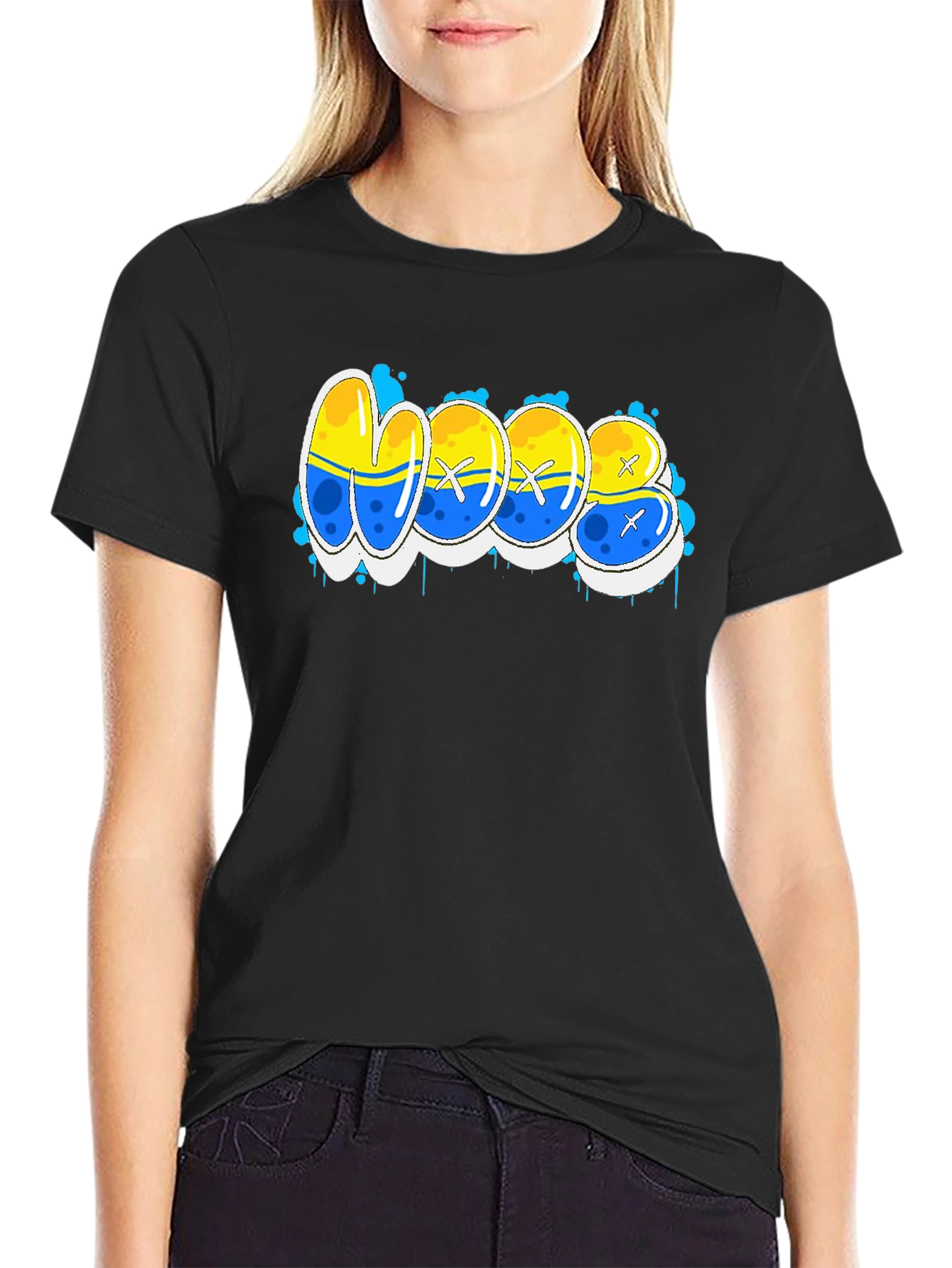 Cool WOOB Graffiti Style Graphic T-Shirt