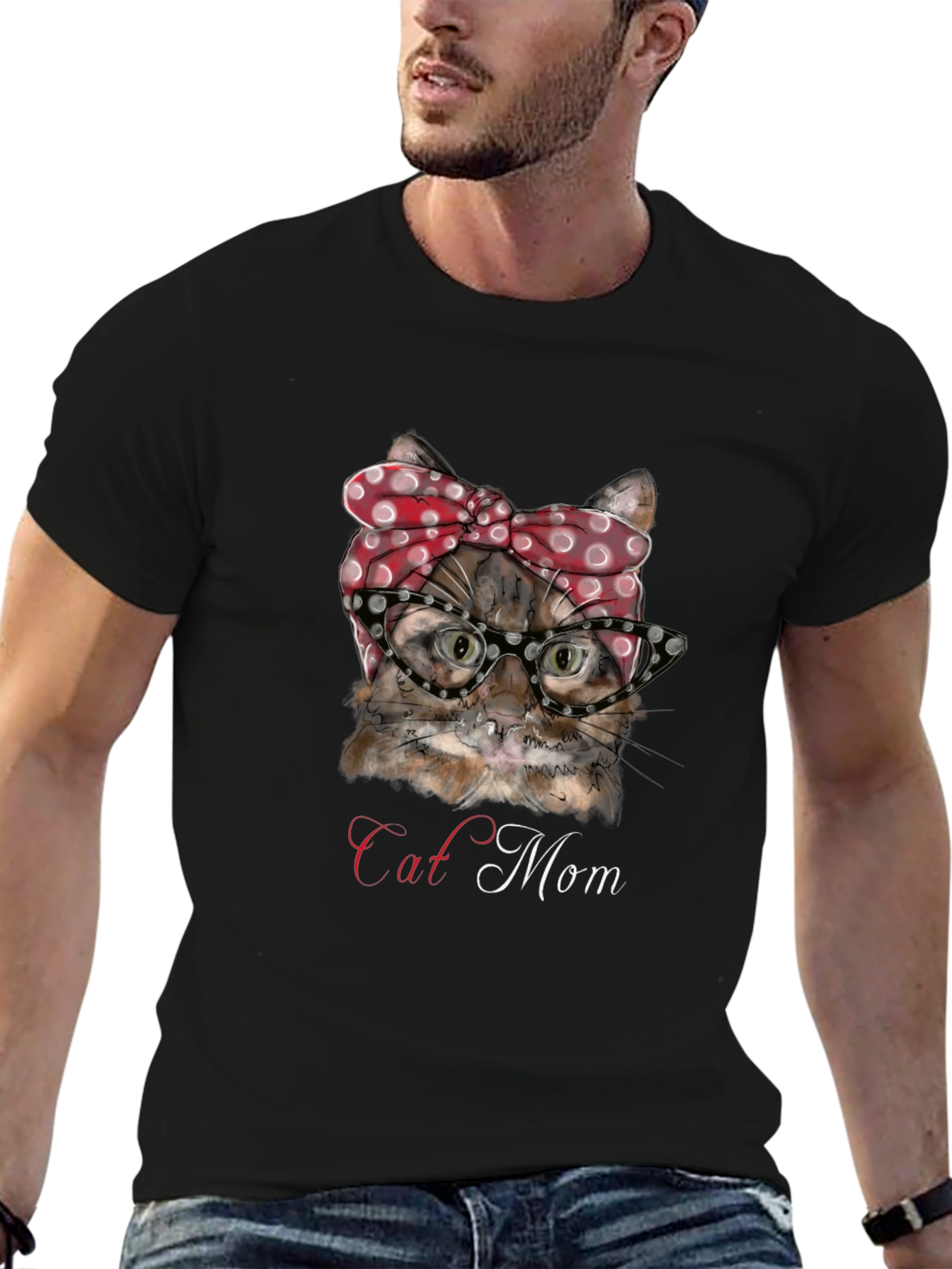 Cat Mom T-Shirt - Cute Feline Graphic Tee