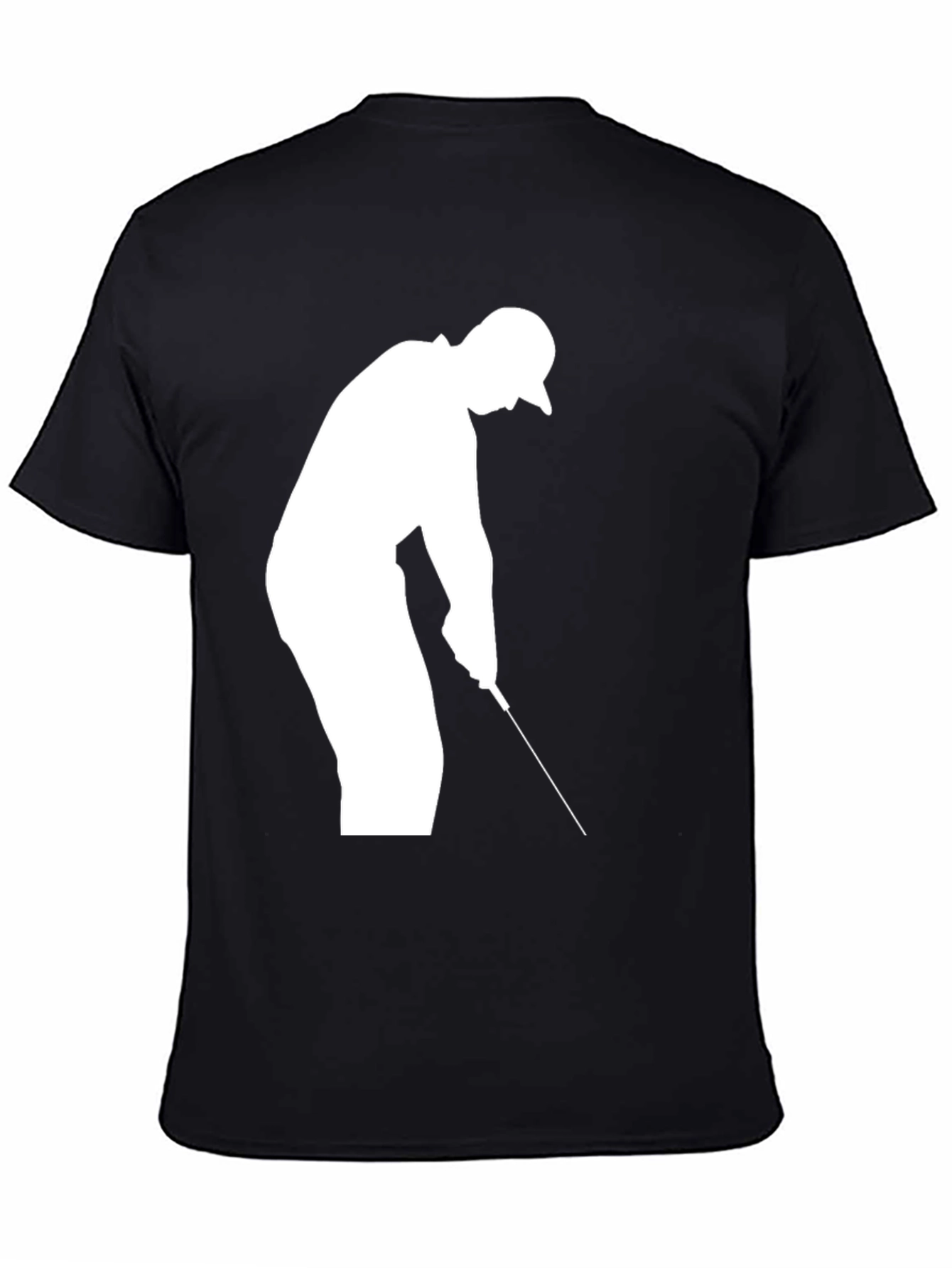 Golf Silhouette T-Shirt - Black Cotton Tee