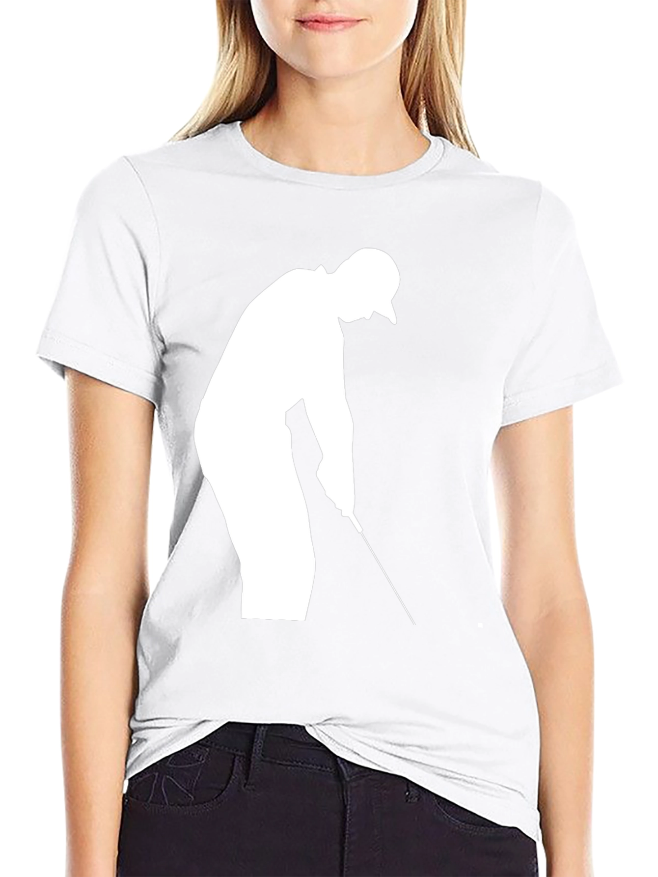 Golf Silhouette T-Shirt - Black Cotton Tee