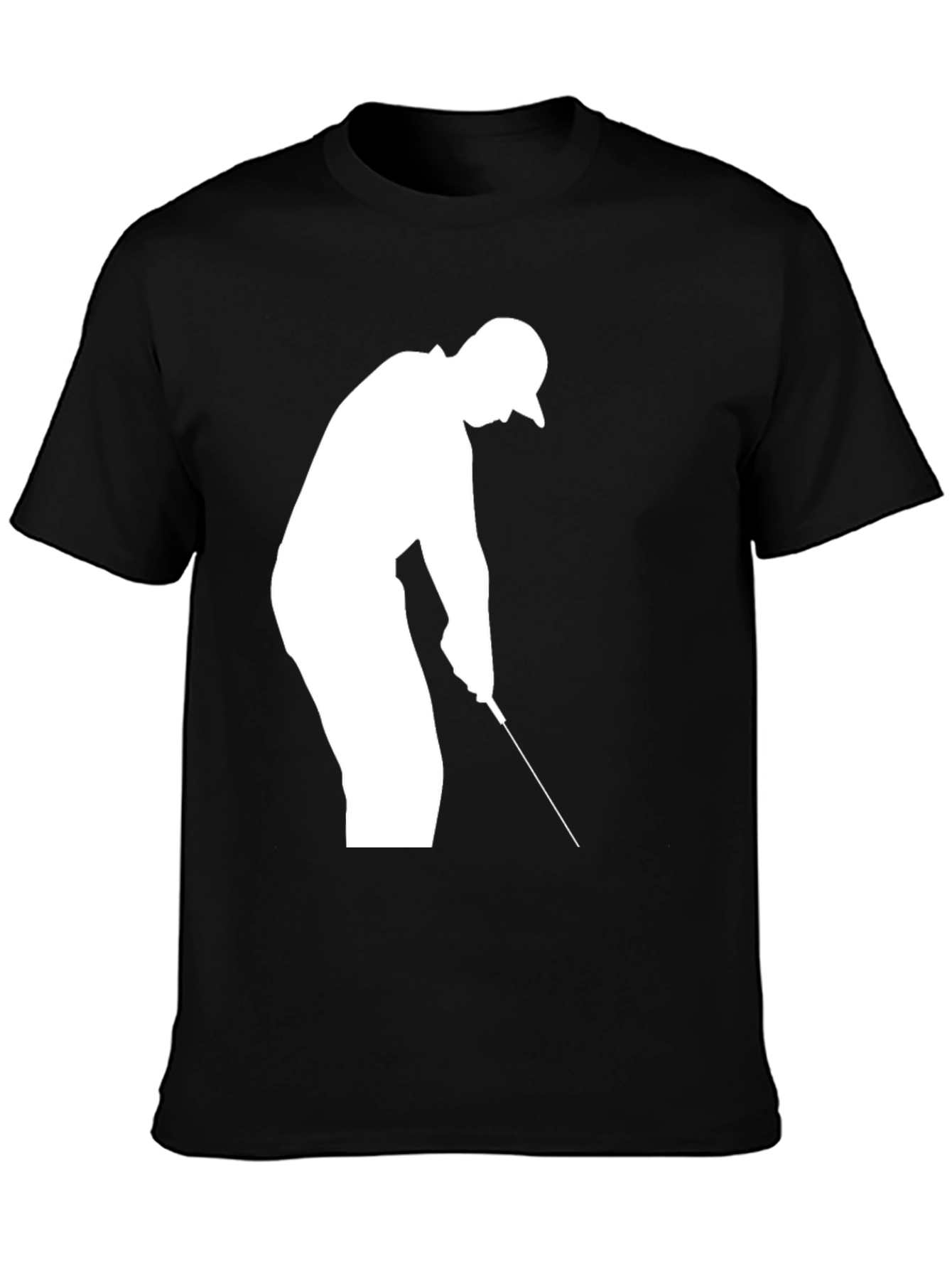 Golf Silhouette T-Shirt - Black Cotton Tee