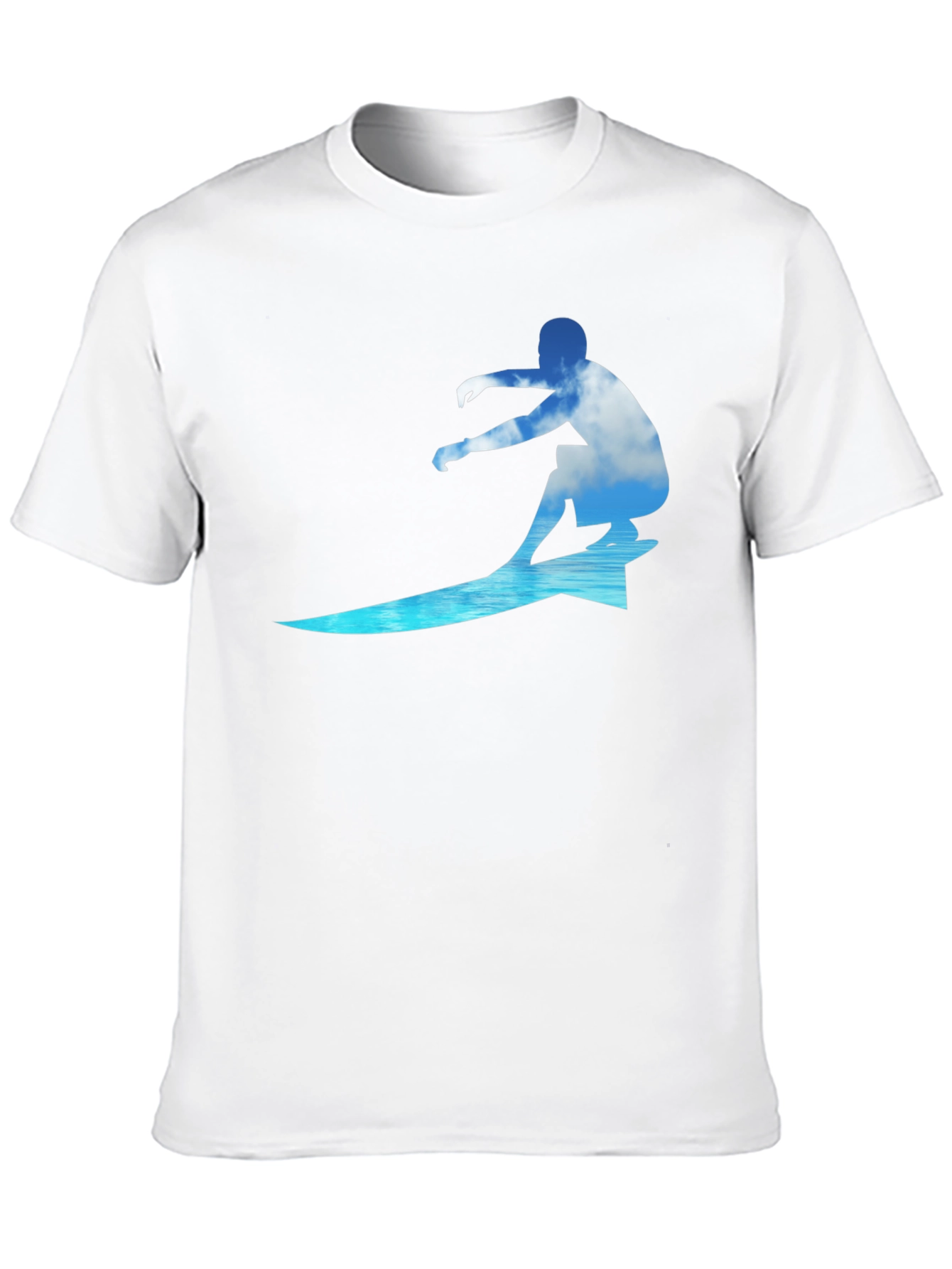 Surfing Cloud Graphic Black T-Shirt