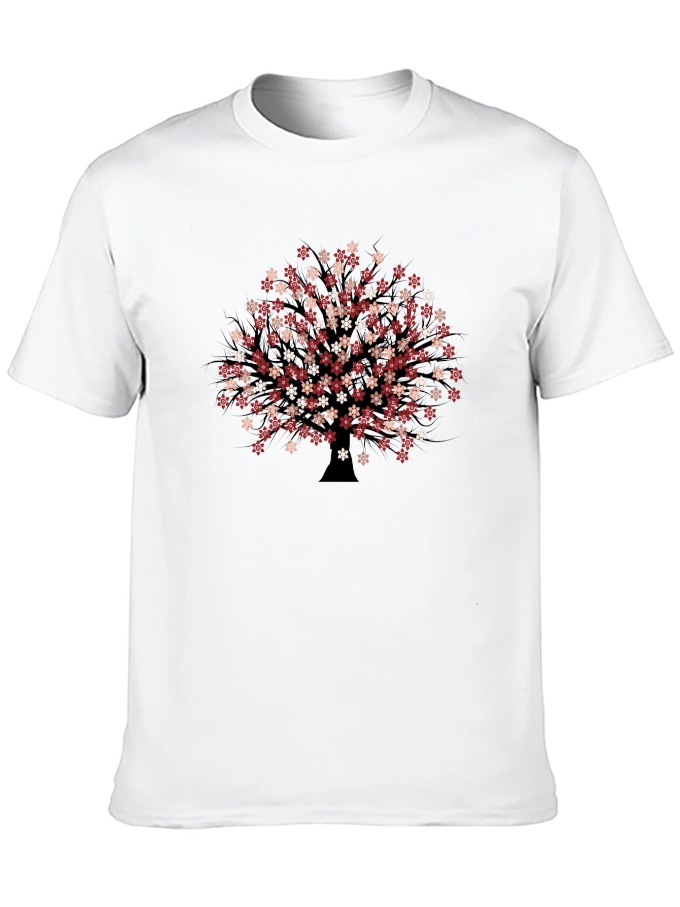 Floral Tree Graphic Black T-Shirt