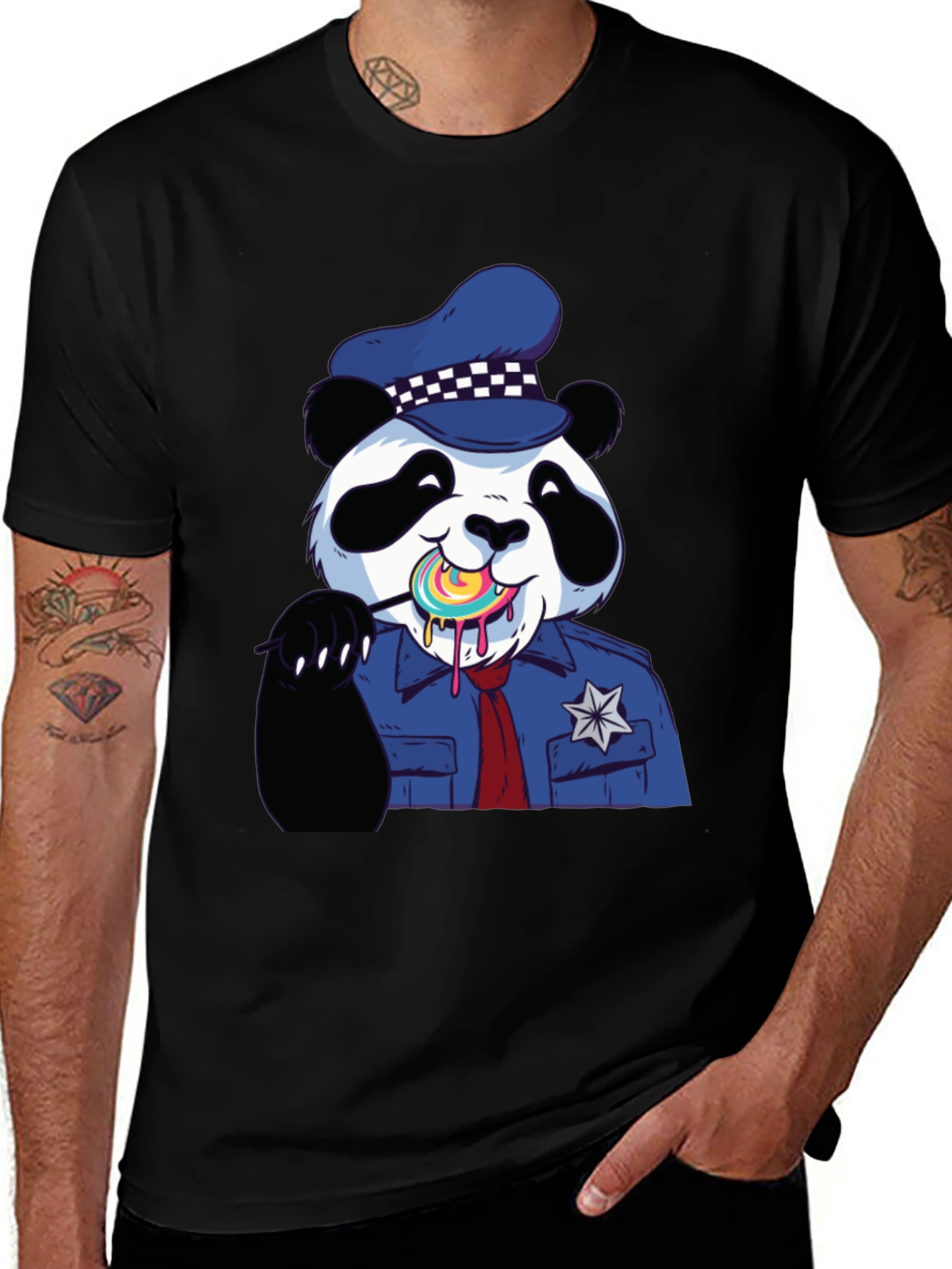Panda Police Lollipop T-Shirt