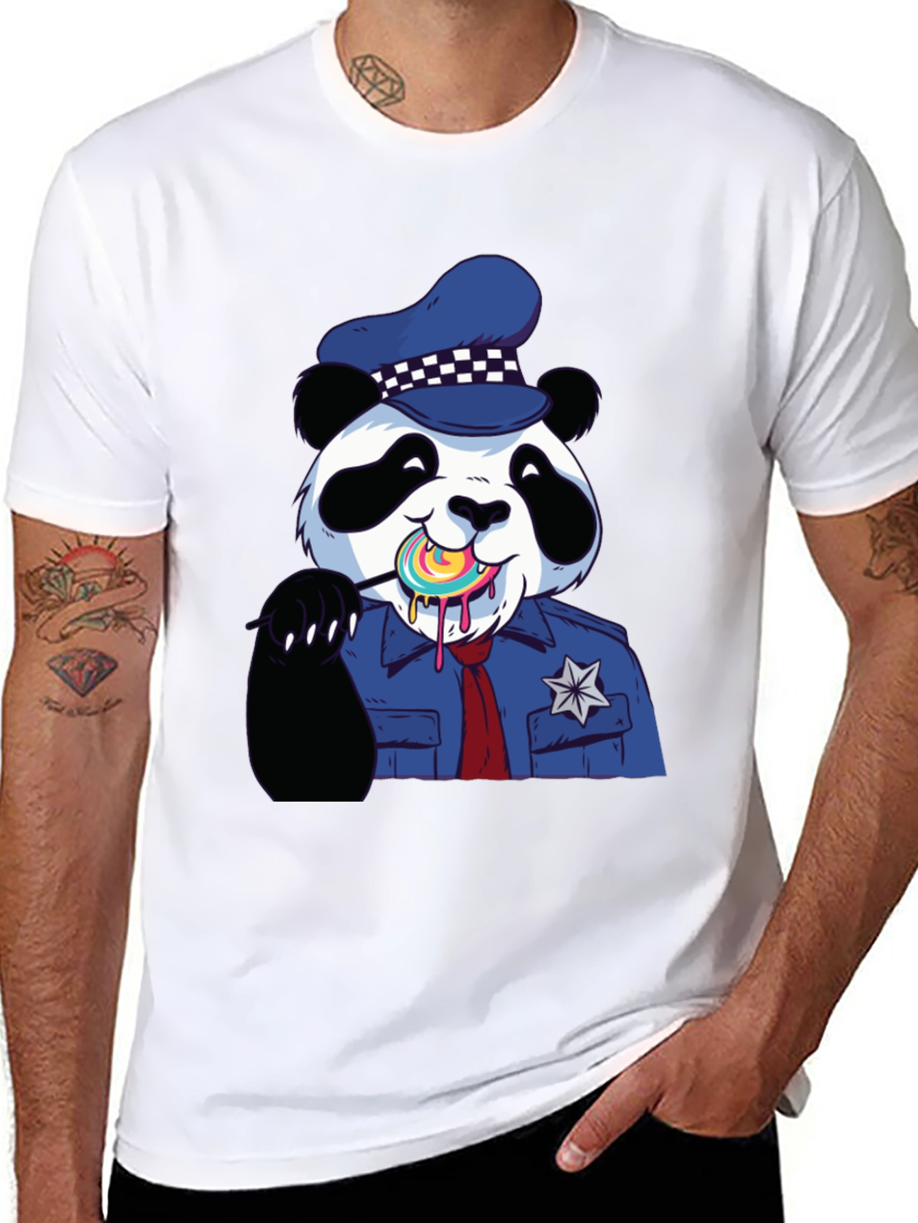 Panda Police Lollipop T-Shirt