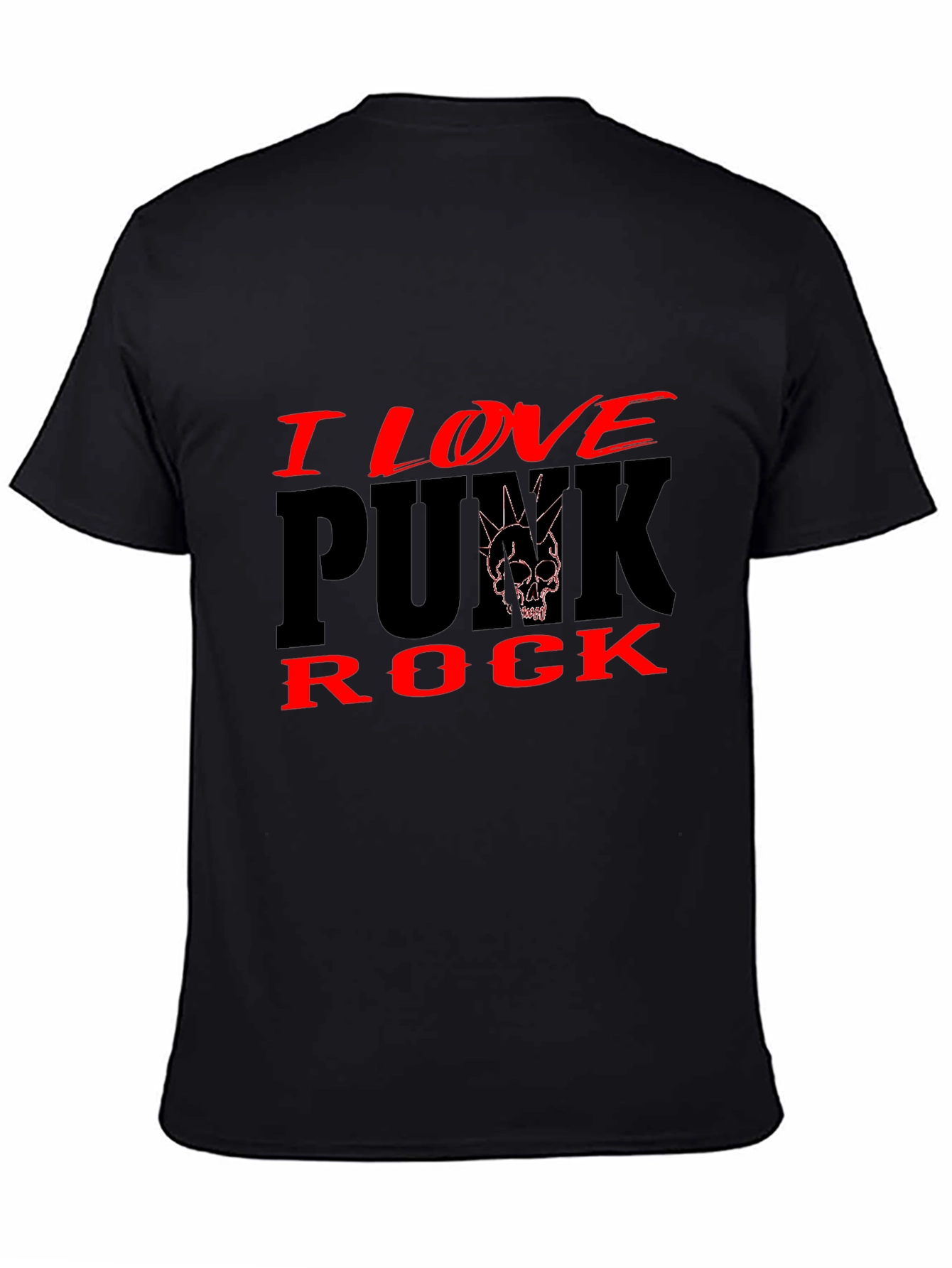 I Love Punk Rock Black Graphic Tee