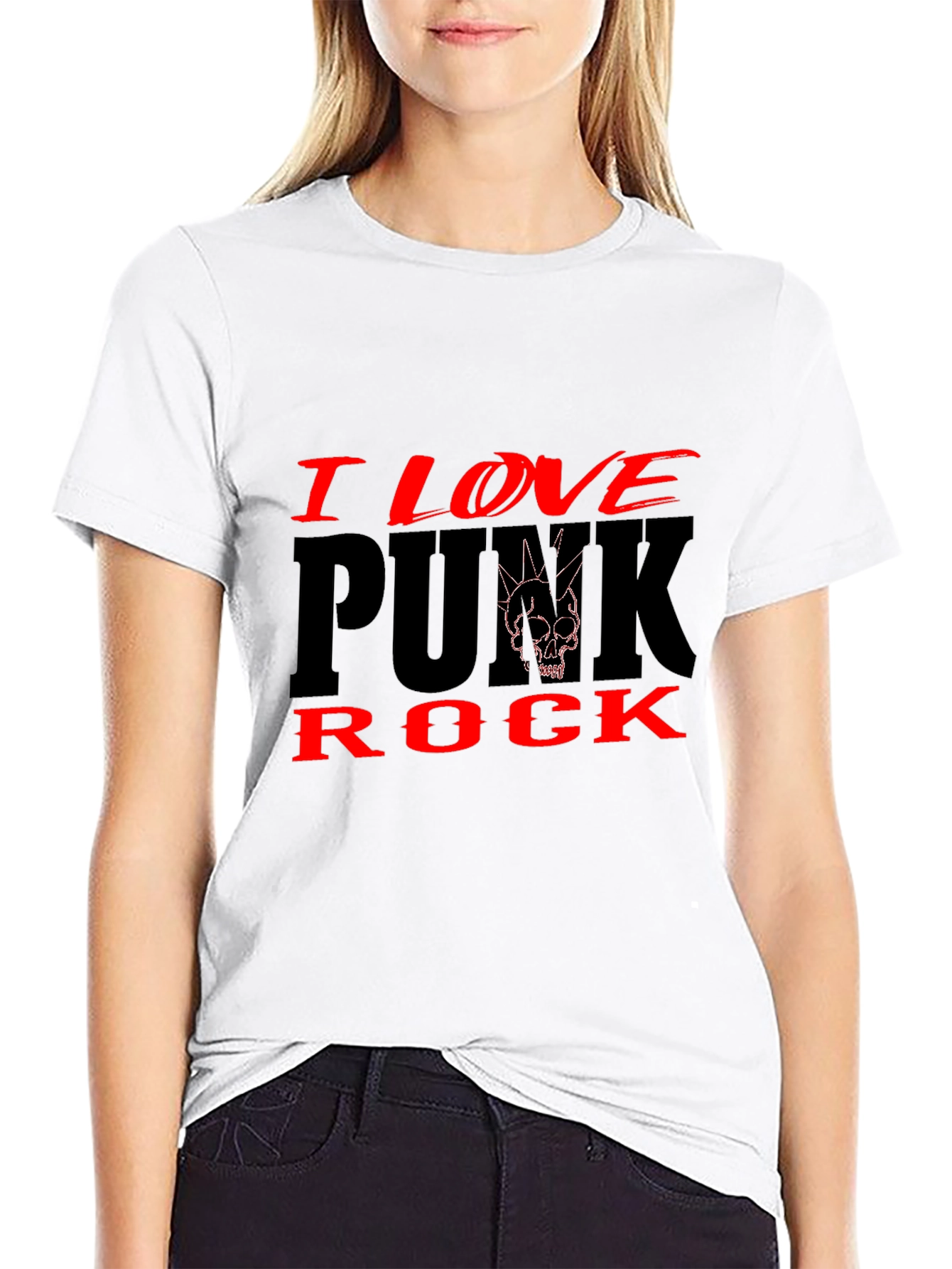 I Love Punk Rock Black Graphic Tee
