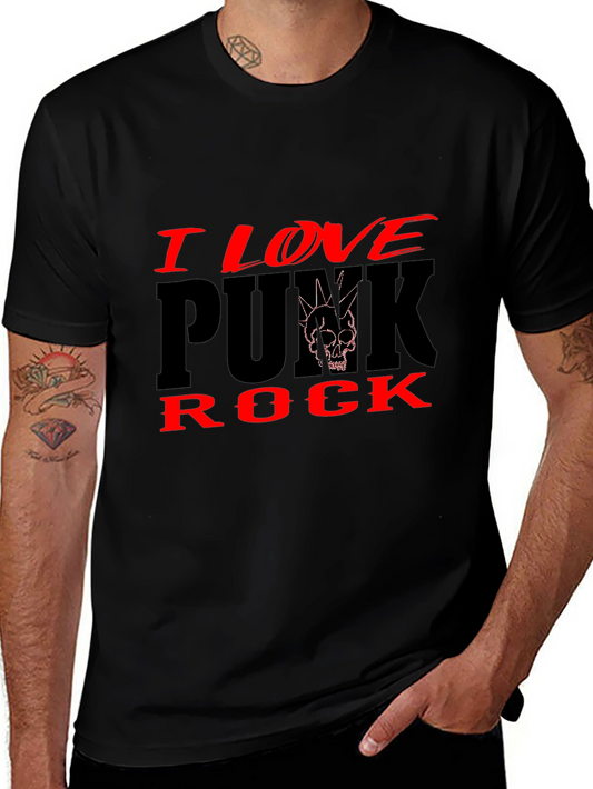 I Love Punk Rock Black Graphic Tee