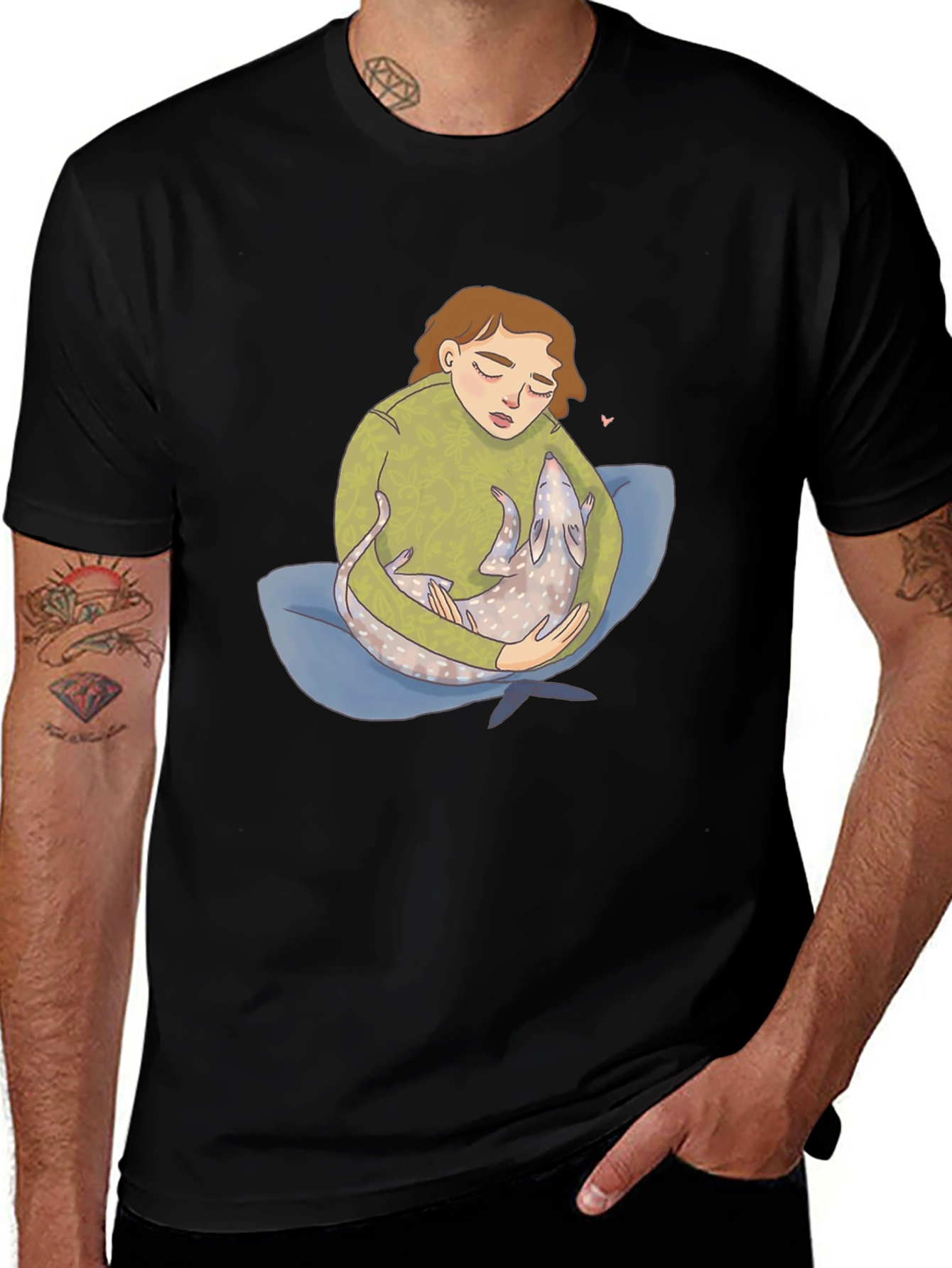 Comfort Print Tee - Girl & Pet