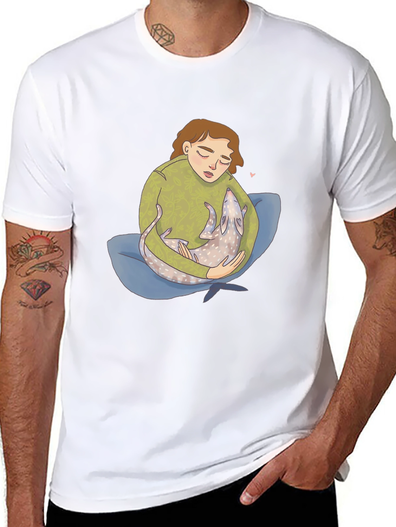 Comfort Print Tee - Girl & Pet