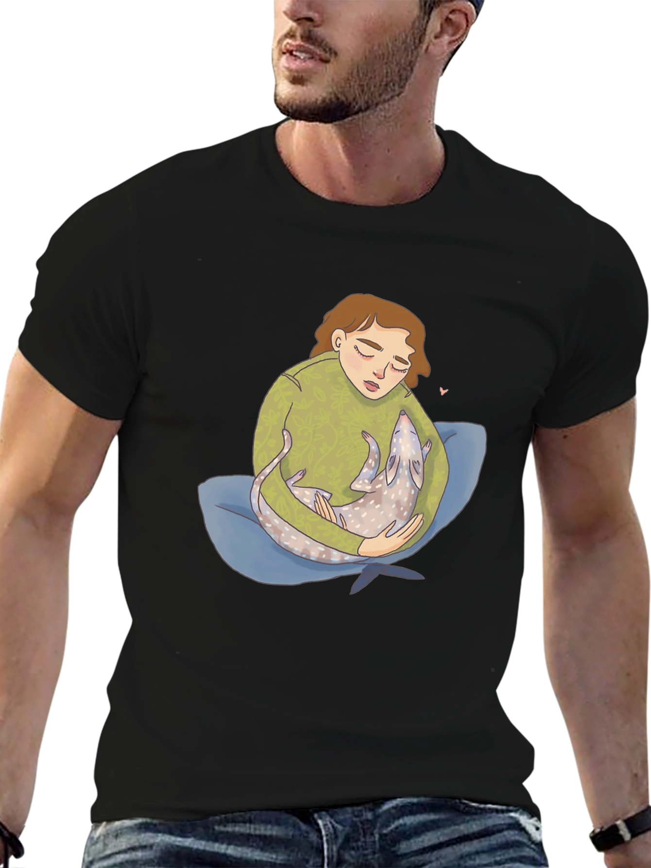 Comfort Print Tee - Girl & Pet