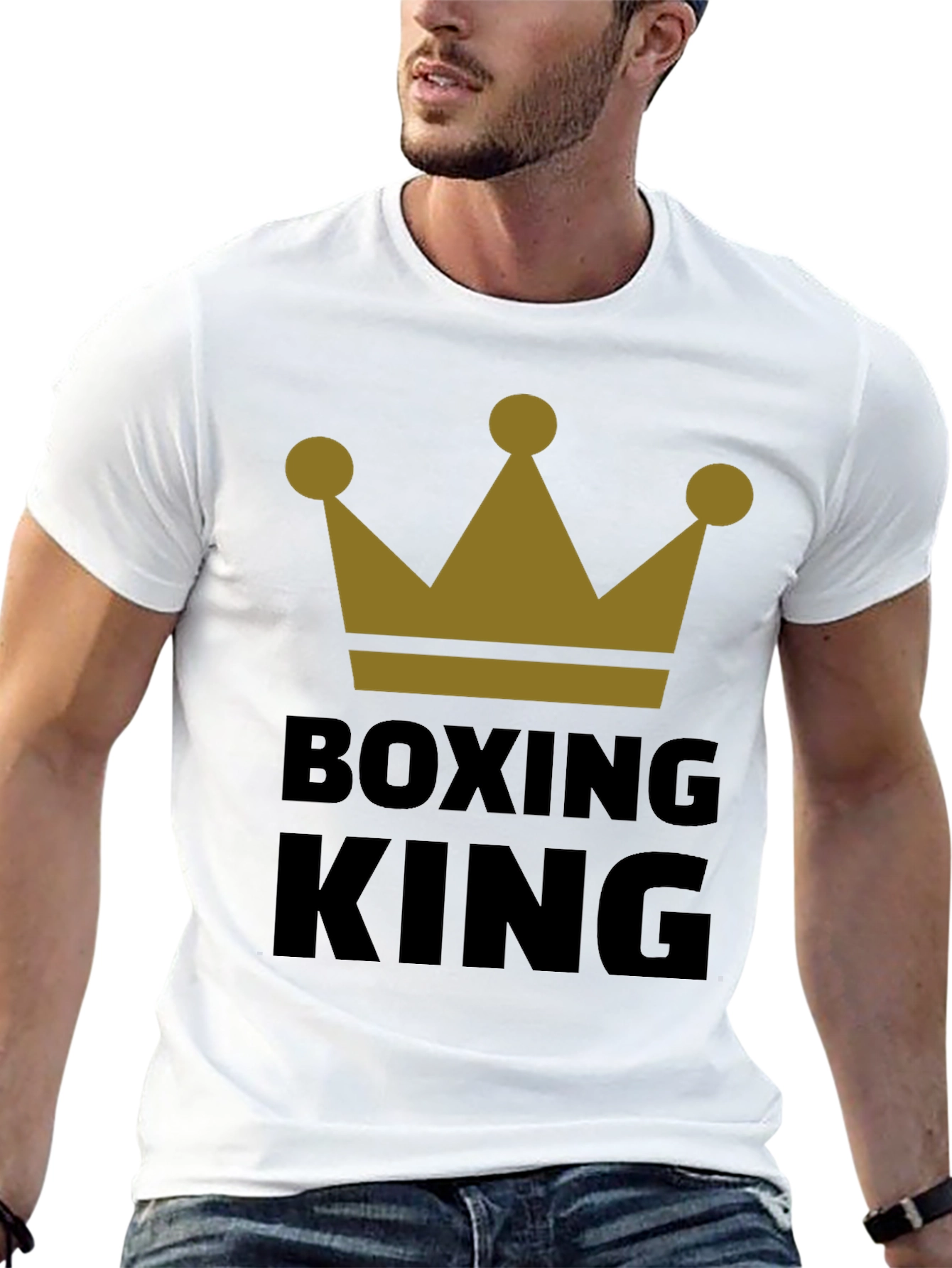 Boxing King Crown Graphic Tee - Black