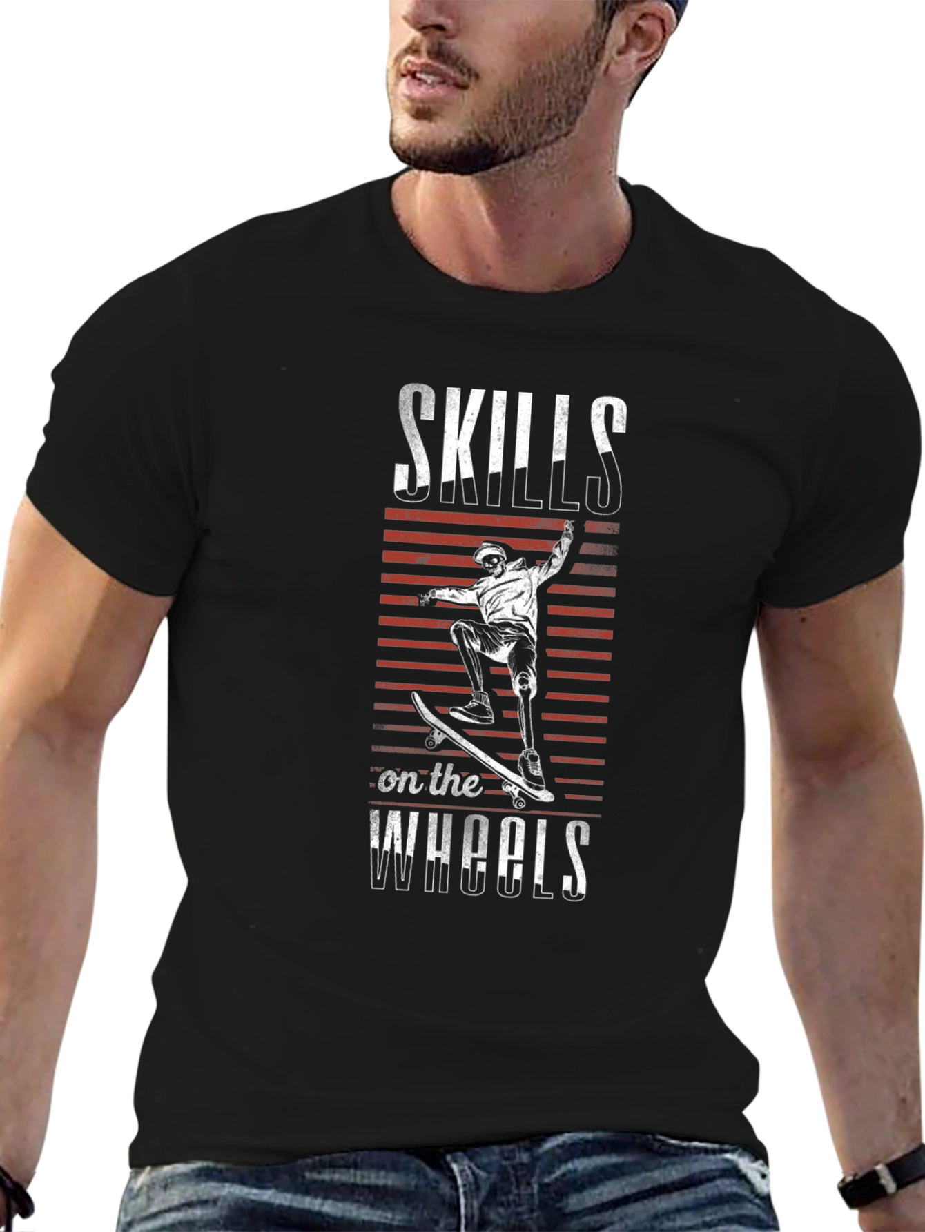 Skills on the Wheels Graphic Tee - Black