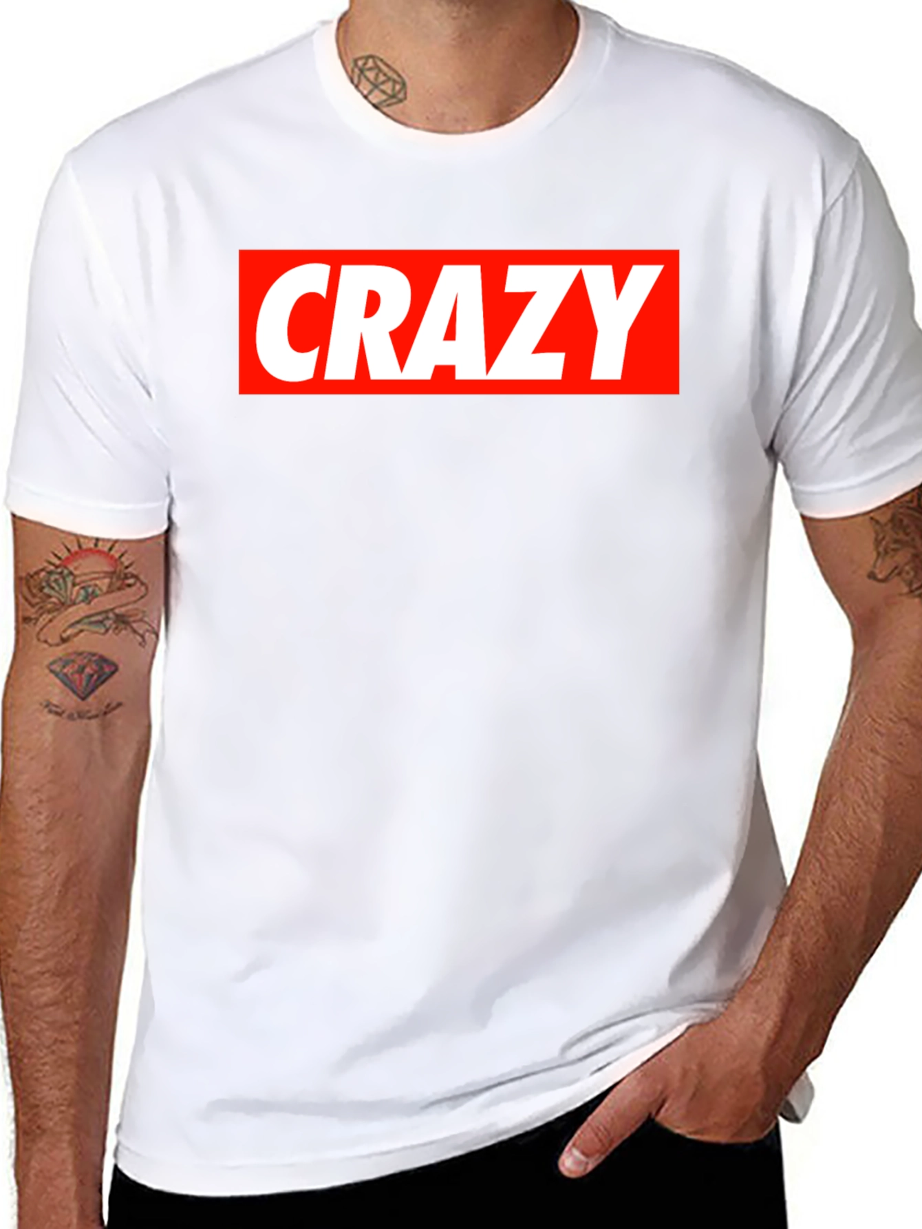 Crazy Graphic Tee - Bold Statement T-Shirt