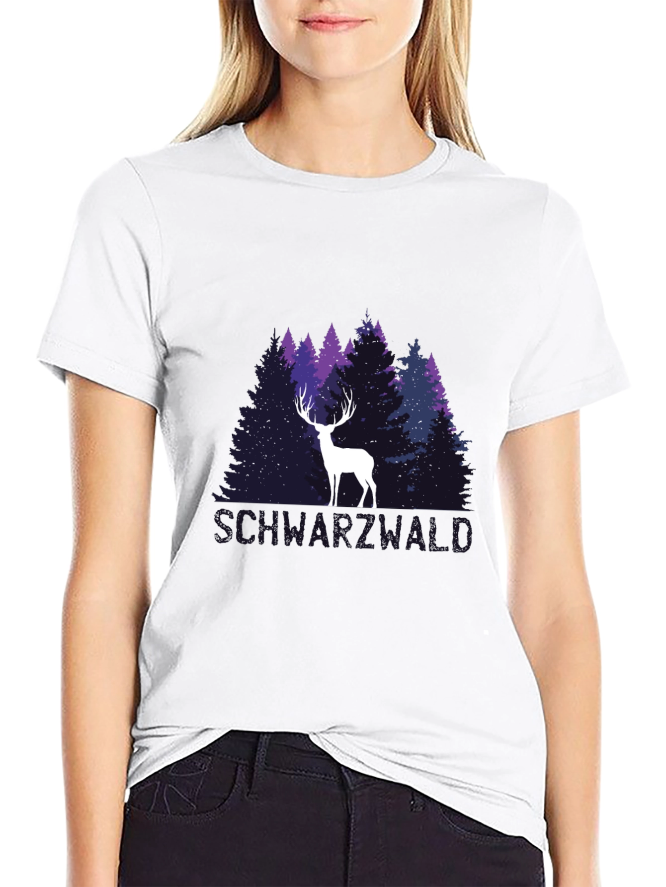 Black Forest Deer Graphic Tee