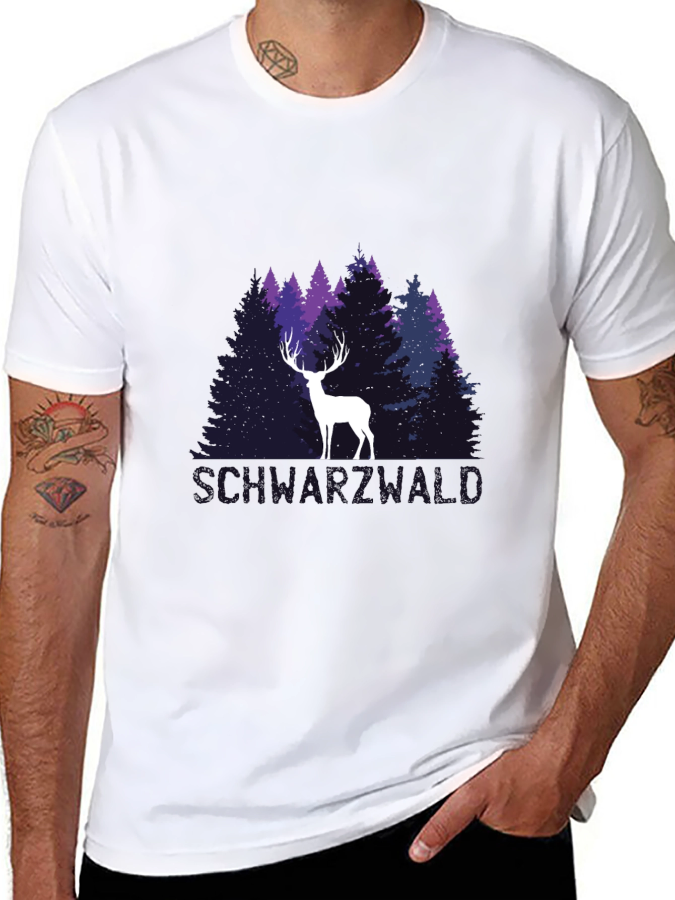Black Forest Deer Graphic Tee