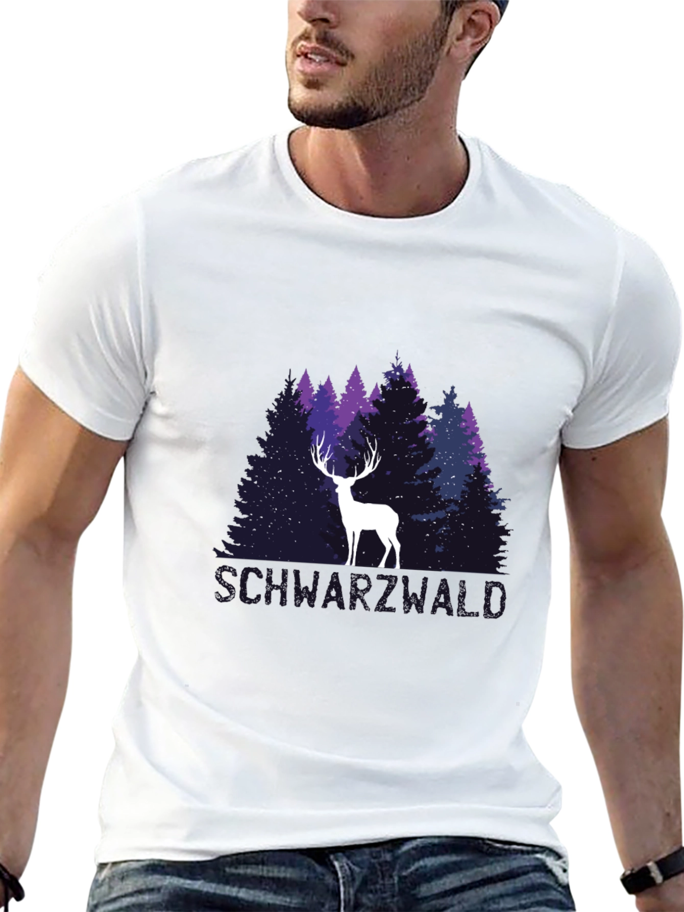 Black Forest Deer Graphic Tee