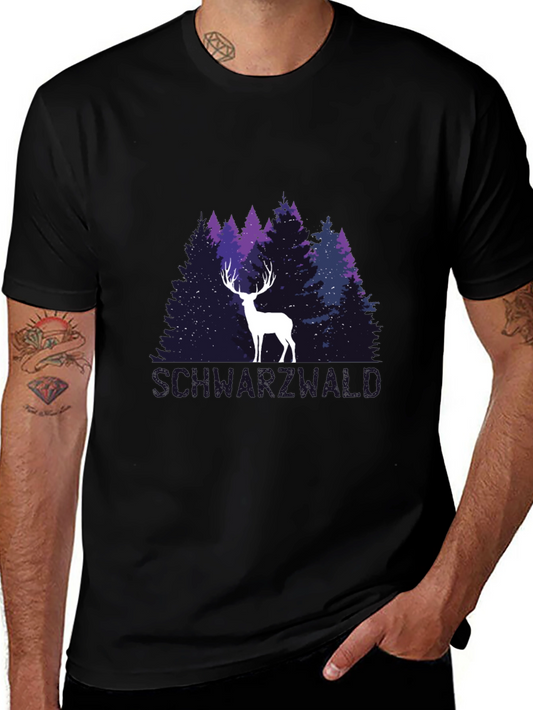 Black Forest Deer Graphic Tee