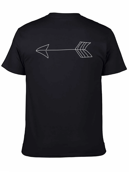 Minimalist Arrow Graphic Tee - Black