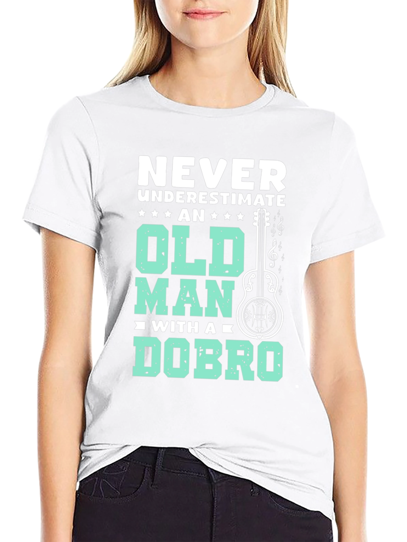 Never Underestimate Old Man Dobro T-Shirt
